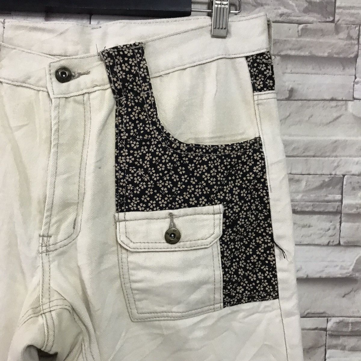 Karakuri Tamashii Japanese Brand INFINITY Denim Bush Pants Patchwork Yakuza Size US 32 / EU 48 - 6 Thumbnail