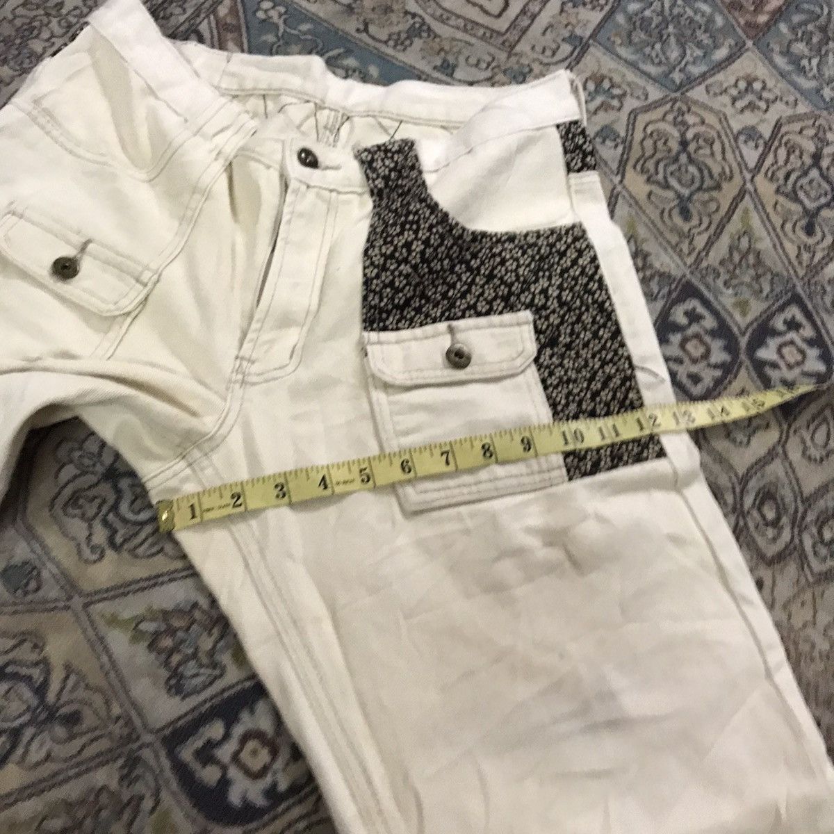 Karakuri Tamashii Japanese Brand INFINITY Denim Bush Pants Patchwork Yakuza Size US 32 / EU 48 - 19 Thumbnail