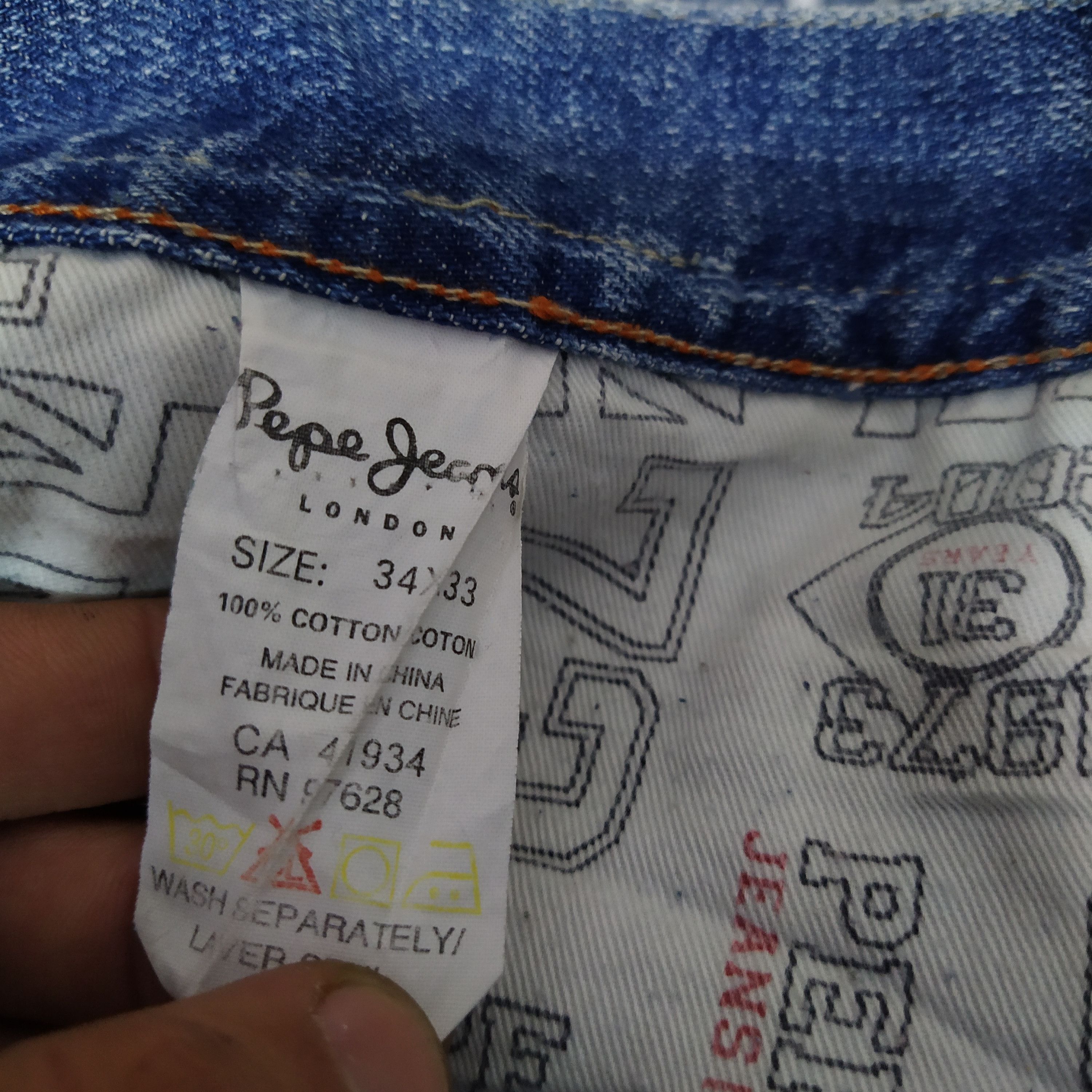 Pepe Jeans PEPE DENIM SPLASH PAINTED (D121) Size US 34 / EU 50 - 13 Thumbnail