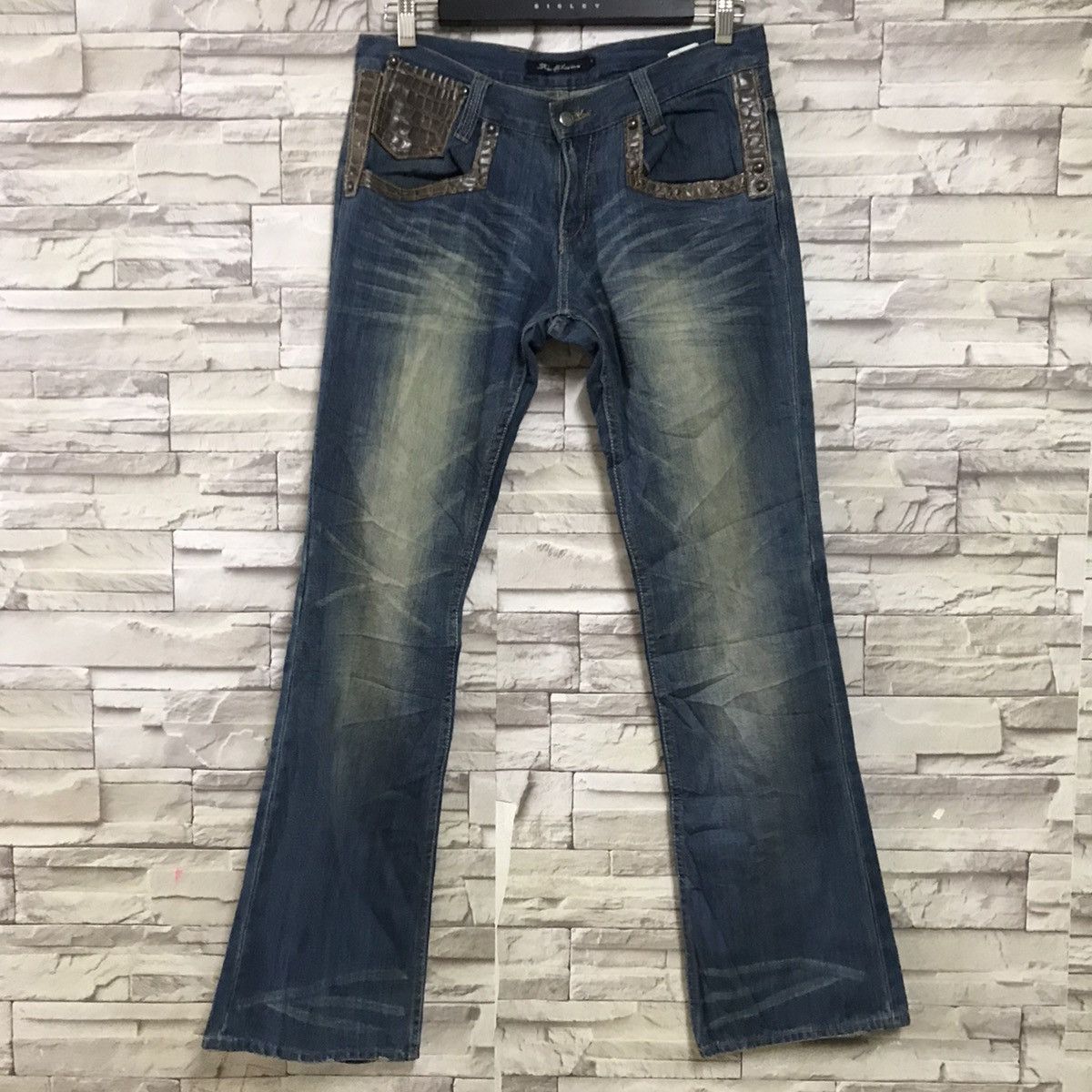 Japanese Brand Japanese Brand ROOT THREE Denim Flares Leather Pocket Size US 32 / EU 48 - 3 Thumbnail
