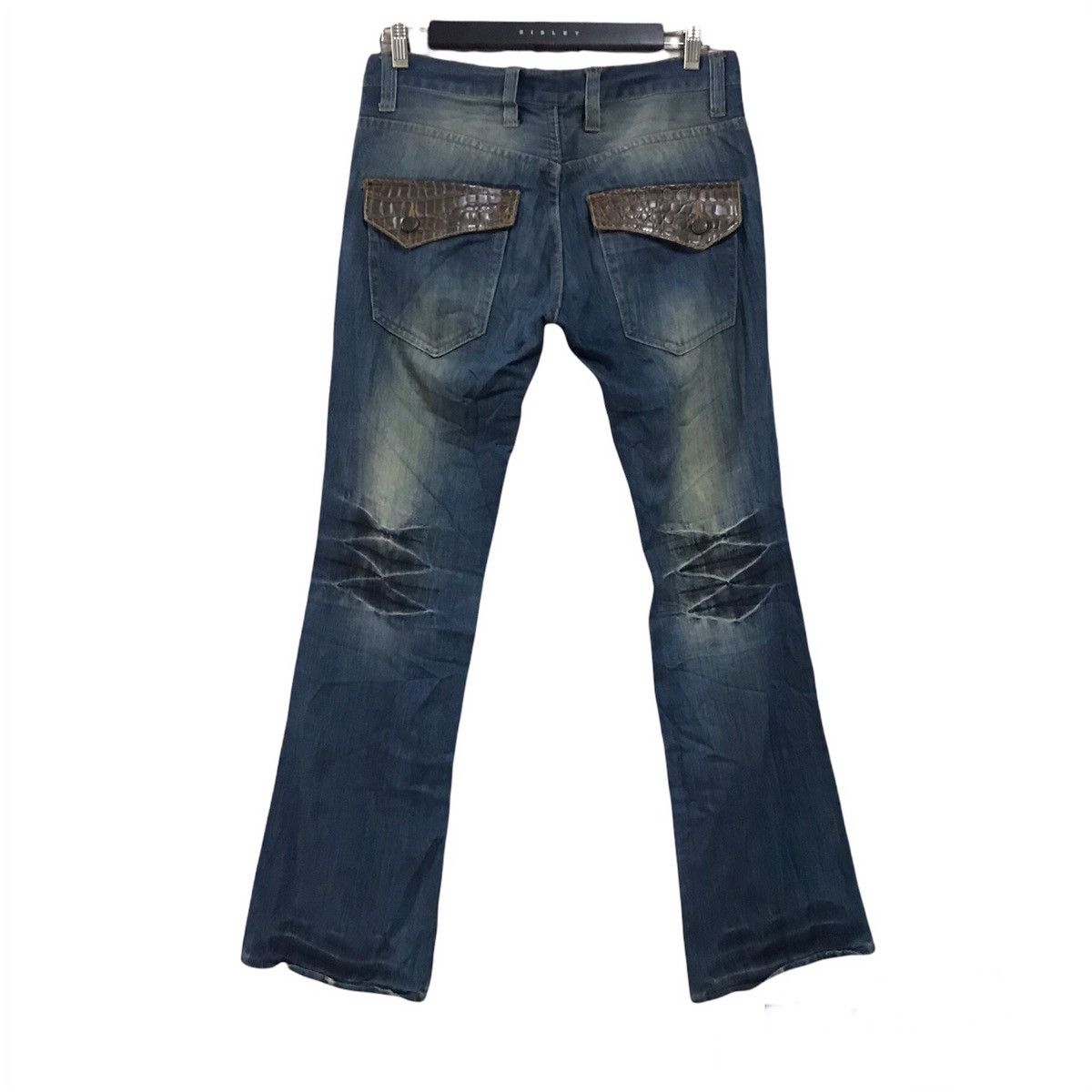 Japanese Brand Japanese Brand ROOT THREE Denim Flares Leather Pocket Size US 32 / EU 48 - 1 Thumbnail
