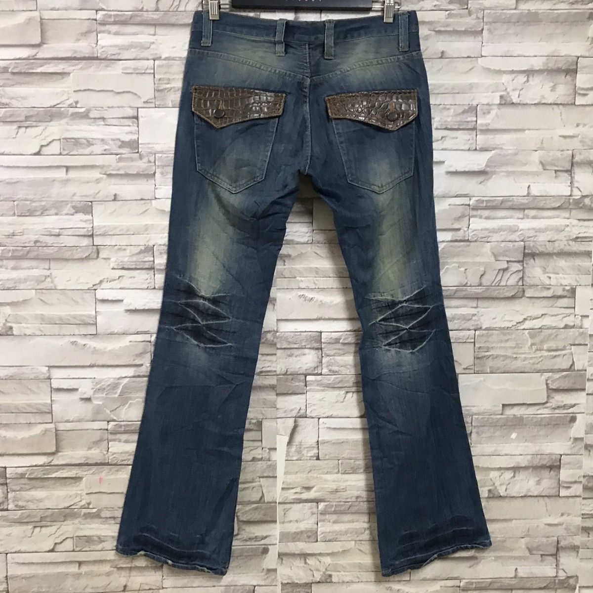 Japanese Brand Japanese Brand ROOT THREE Denim Flares Leather Pocket Size US 32 / EU 48 - 8 Thumbnail