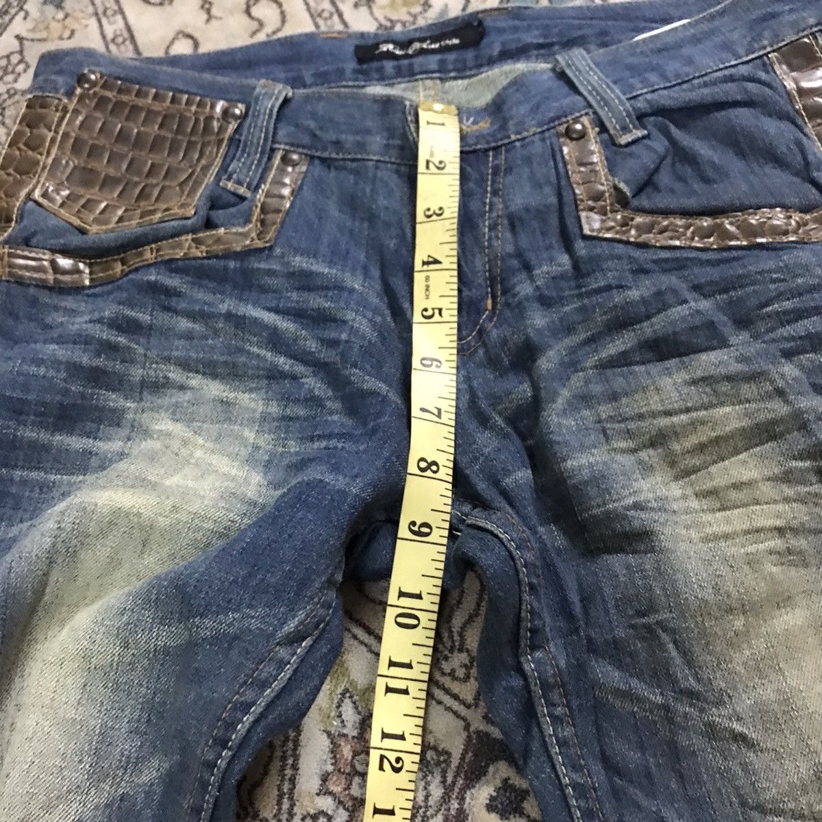Japanese Brand Japanese Brand ROOT THREE Denim Flares Leather Pocket Size US 32 / EU 48 - 18 Thumbnail
