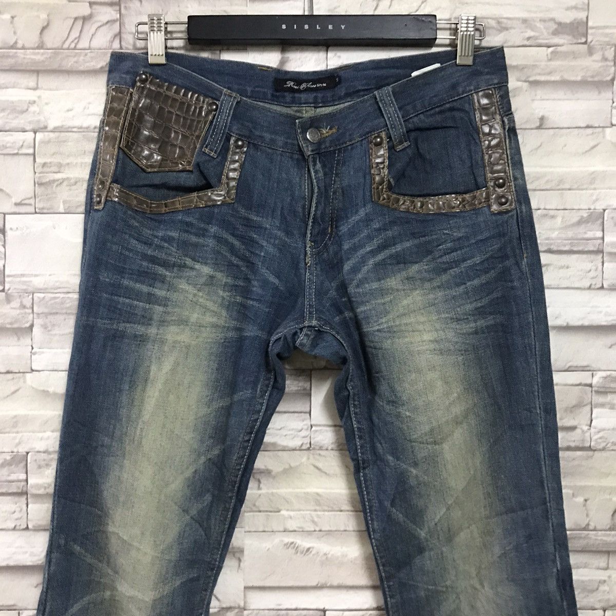 Japanese Brand Japanese Brand ROOT THREE Denim Flares Leather Pocket Size US 32 / EU 48 - 4 Thumbnail