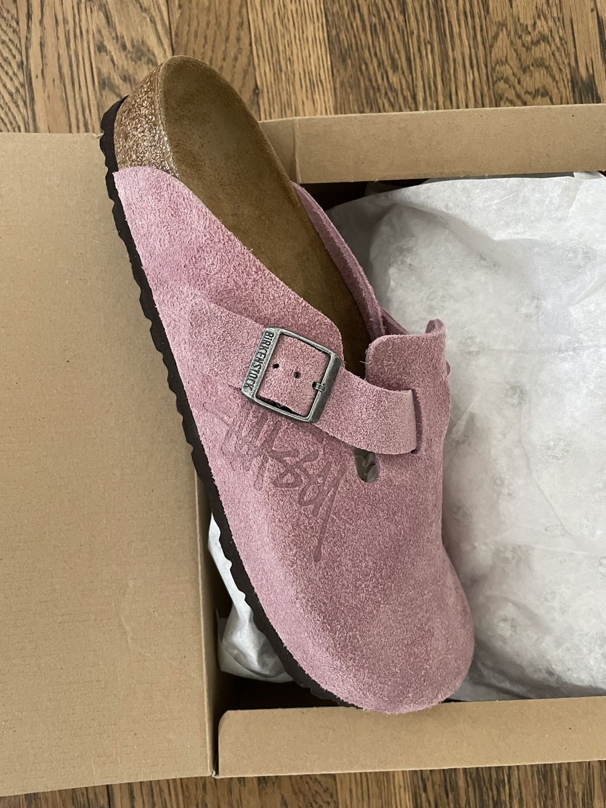 Birkenstock x Stussy Boston Clog Pink | eBay