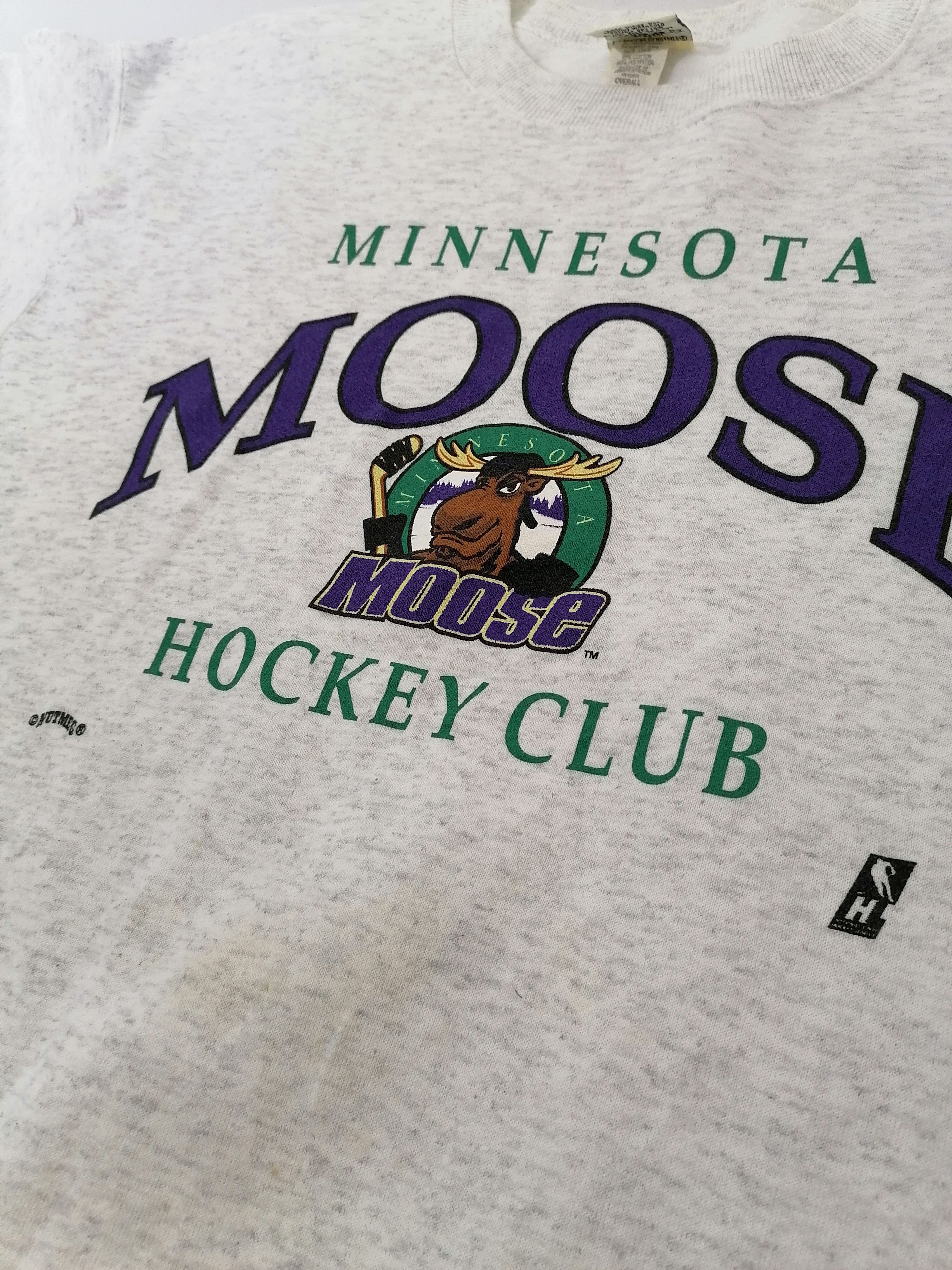 NHL × Nutmeg × Vintage Vintage Minnesota Moose Hockey Sweatshirt Size US XL / EU 56 / 4 - 3 Thumbnail