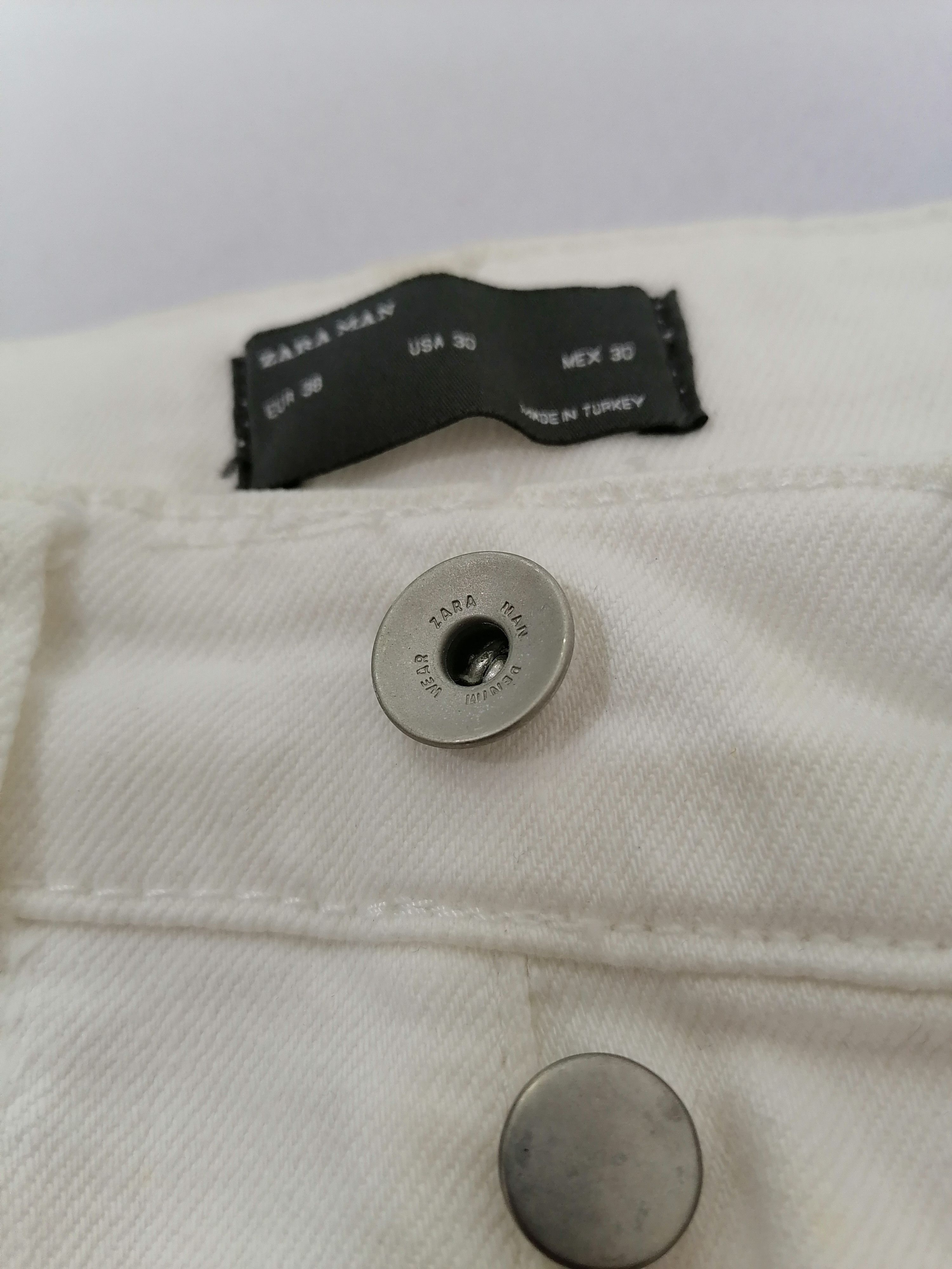 Zara Zara Man Flowers White Jeans Size US 30 / EU 46 - 4 Thumbnail