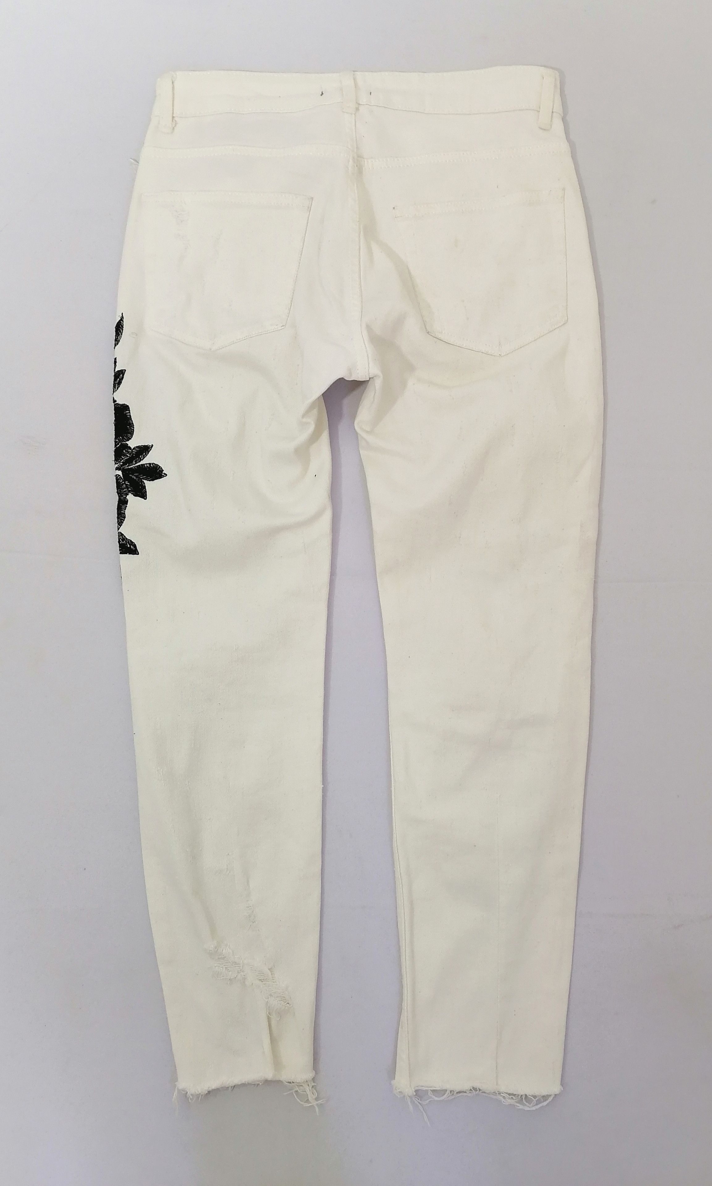 Zara Zara Man Flowers White Jeans Size US 30 / EU 46 - 3 Thumbnail