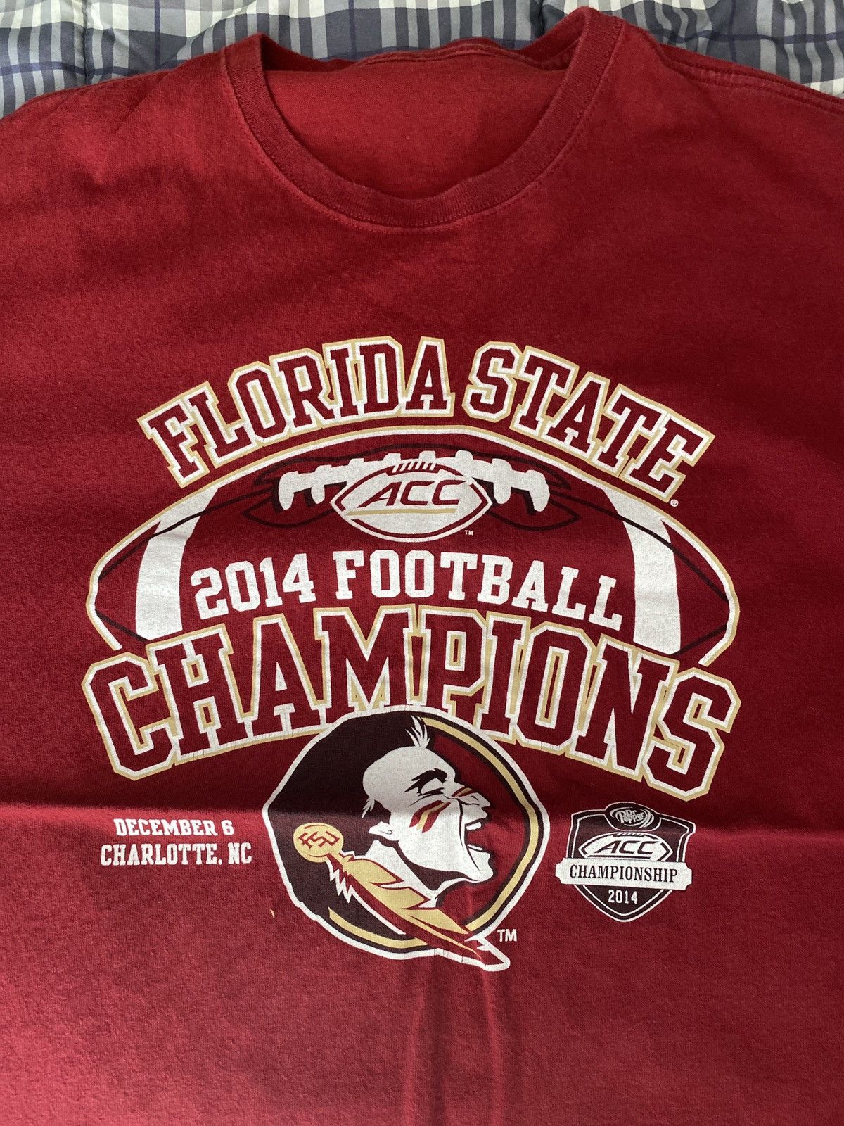 Vintage Fsu Shirt : Mens Fsu Logo Florida State University Football Solid V-neck Tee Shirt