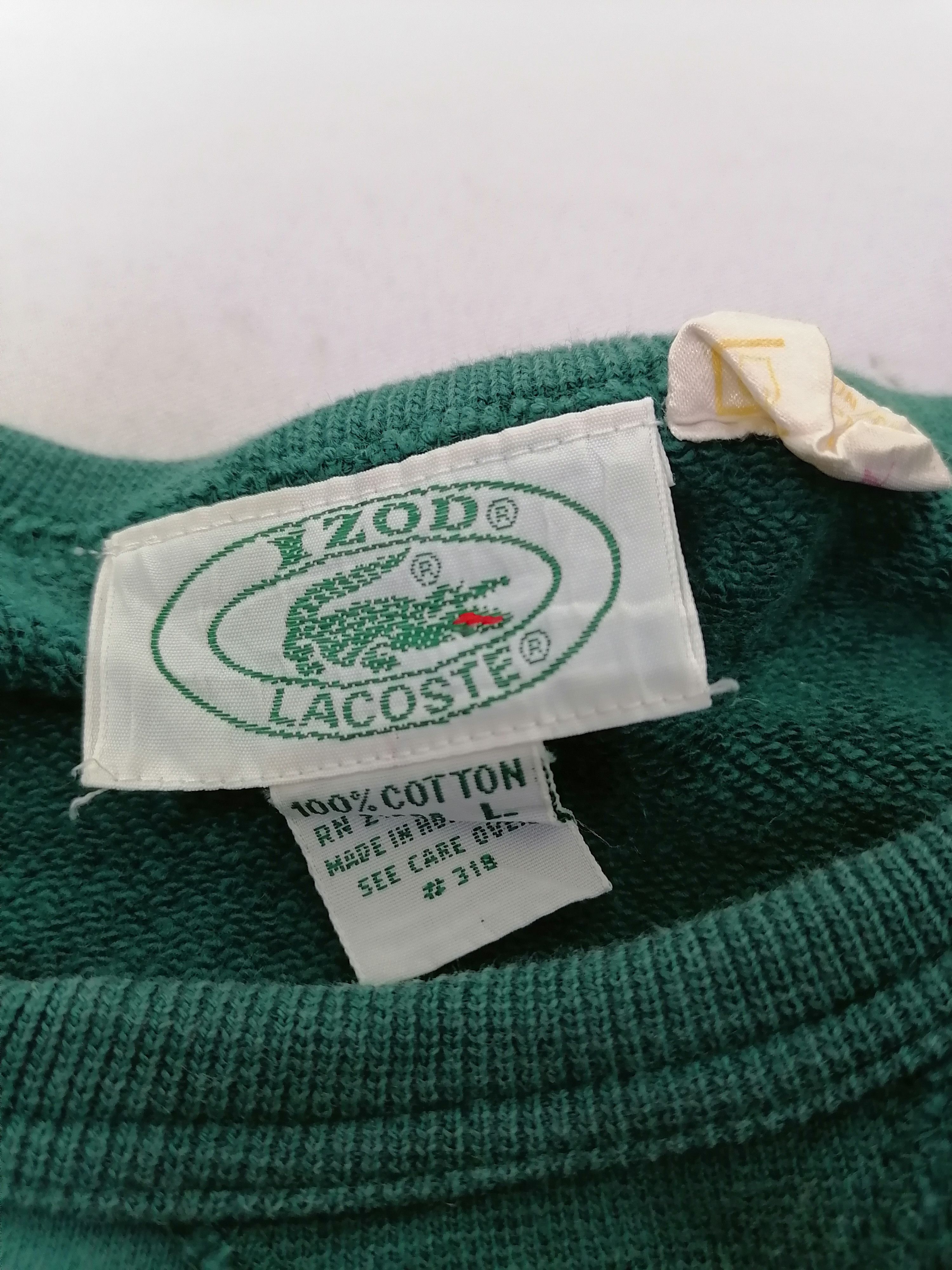 Lacoste × Vintage Lacoste Embroidered Box Logo Sweatshirt Size US L / EU 52-54 / 3 - 4 Thumbnail