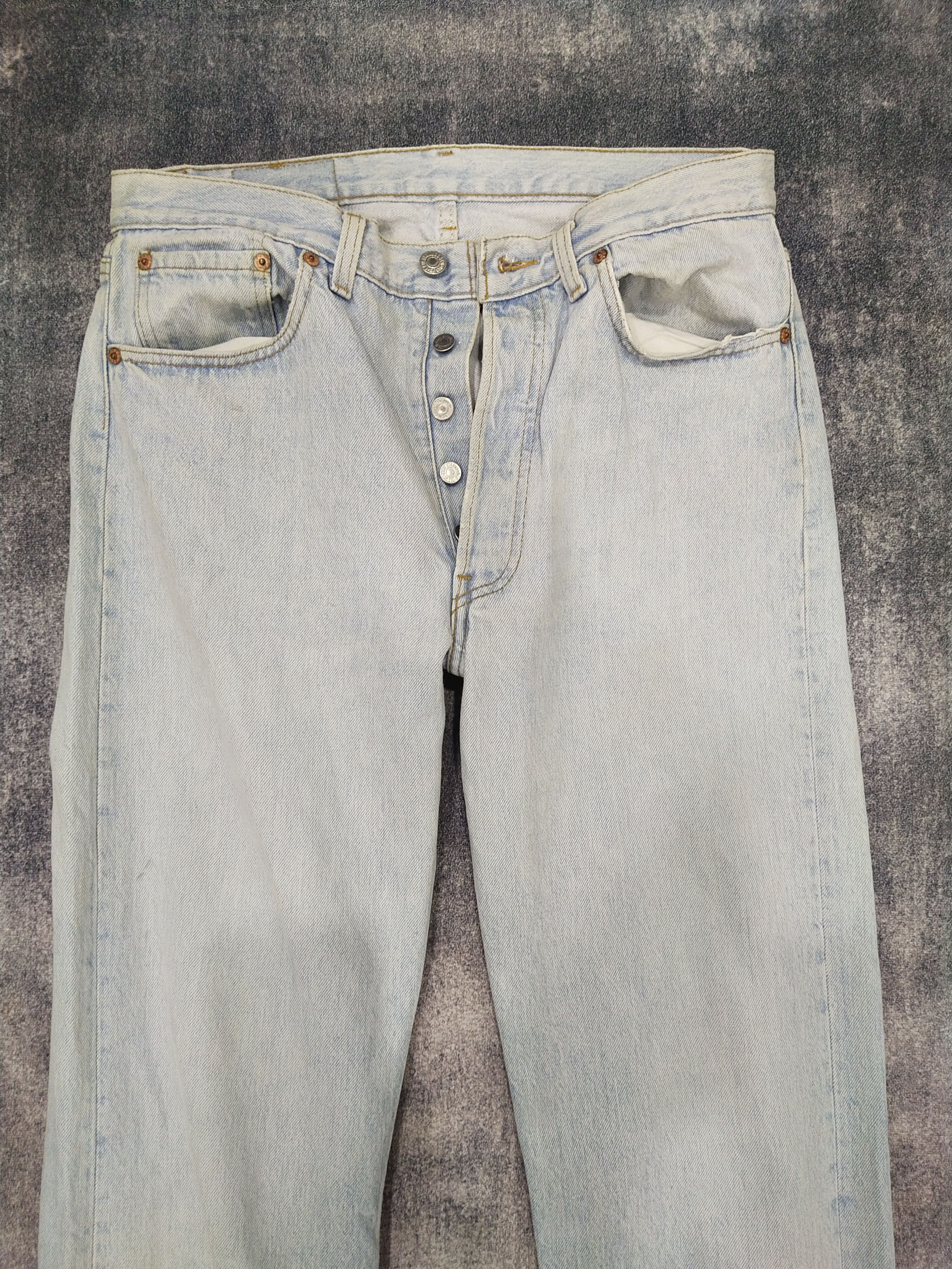 Levi's Vintage Levis 501 Jeans Lightwash Clean Straight Size US 31 - 5 Thumbnail