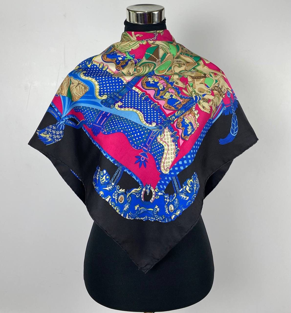 Hermes Vintage Hermes Tournez Manege Silk Scarf Size ONE SIZE - 1 Thumbnail