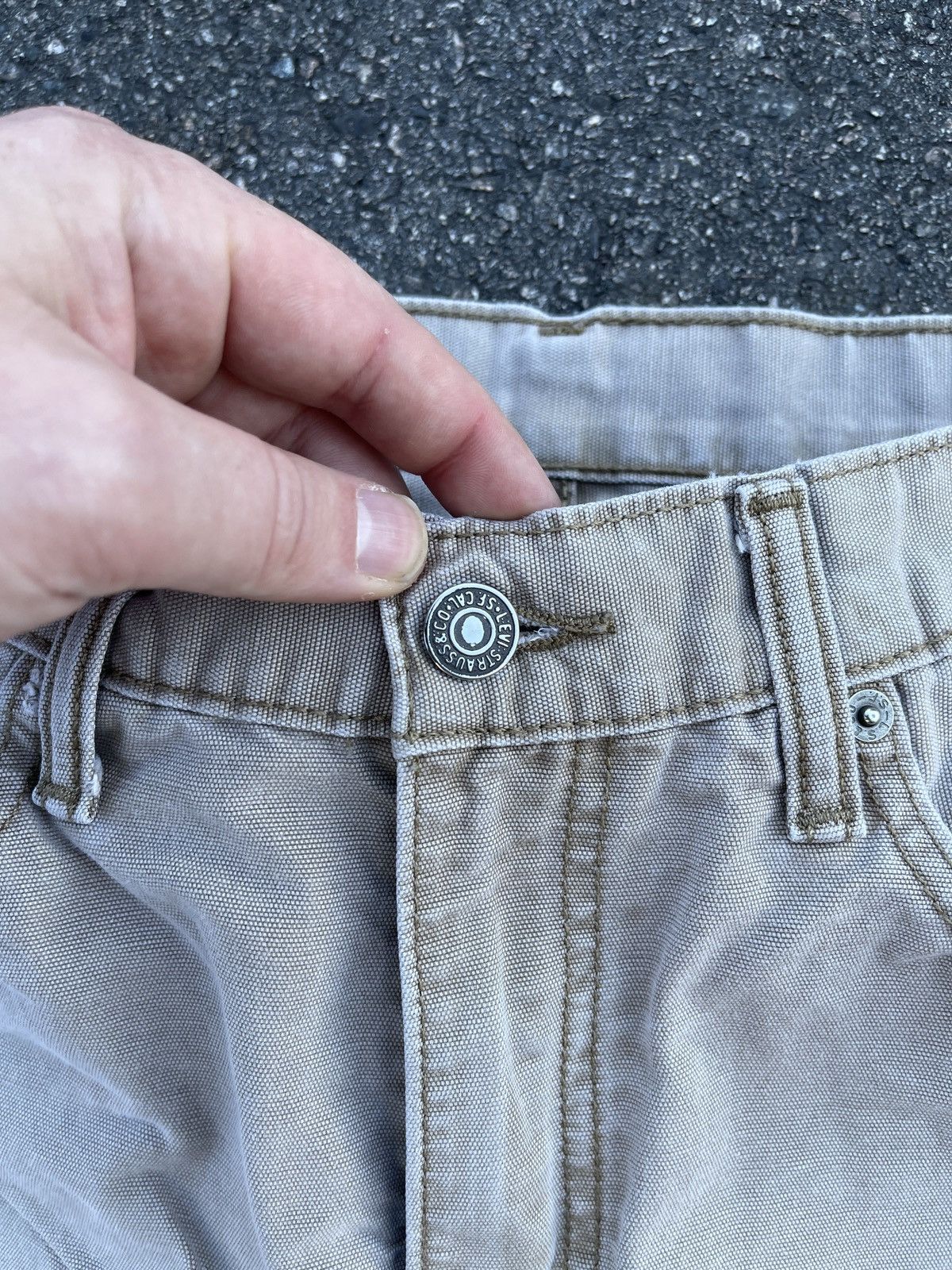 Levi's × Levi's Vintage Clothing × Vintage Levi’s 514 Creme / Khaki straight legged Jeans / Denim Size US 33 - 5 Thumbnail