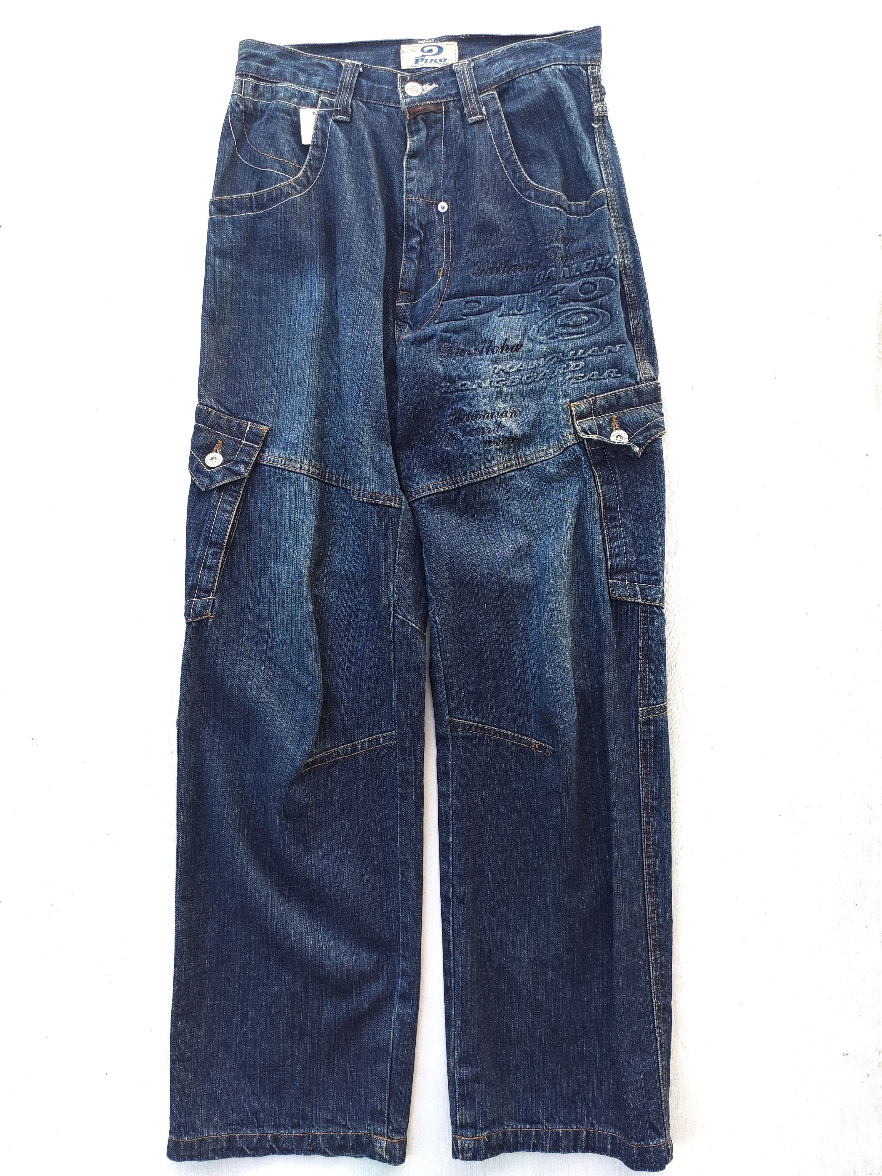 Japanese Brand Piko Cargo pants denim | Grailed