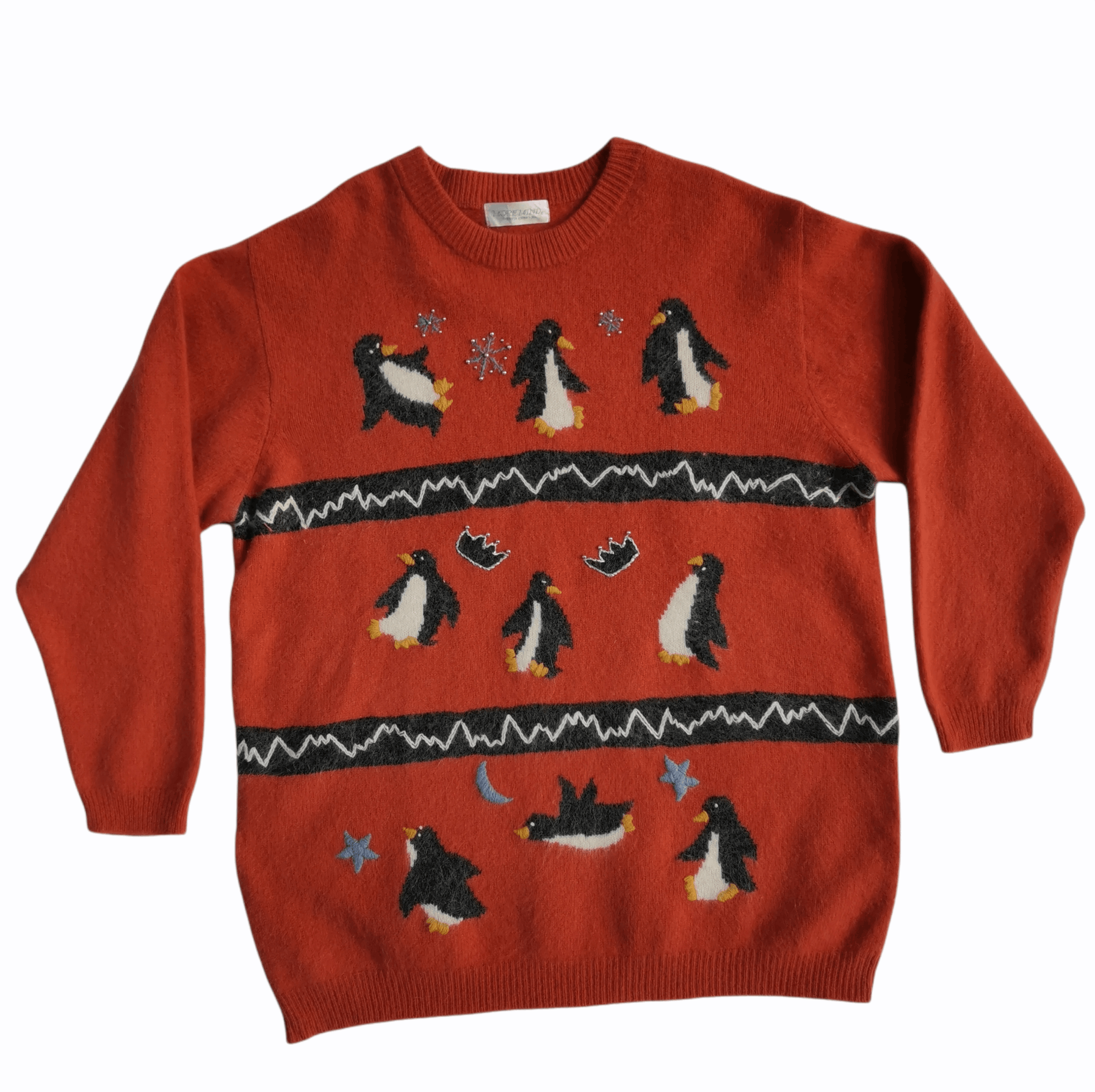 Aran Isles Knitwear Vintage More Mind BigLogo Over Print Knitwear Size US XL / EU 56 / 4 - 1 Thumbnail