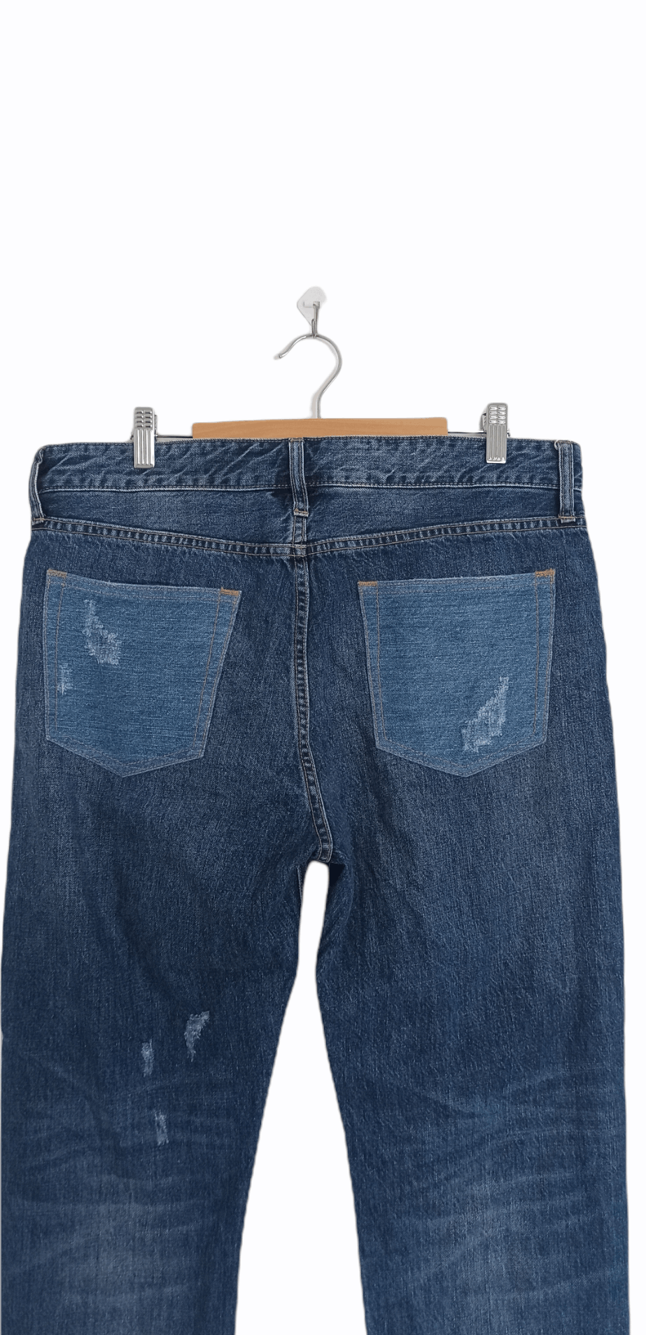 Global Work × Japanese Brand Global Work Distressed Boro Jeans Regular Fit Size US 35 - 4 Thumbnail