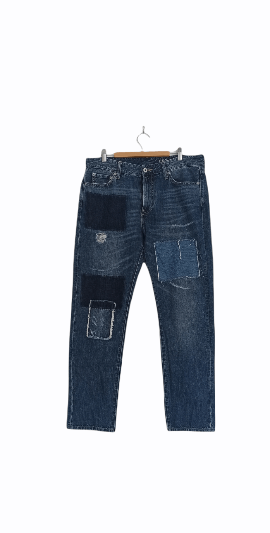 Global Work × Japanese Brand Global Work Distressed Boro Jeans Regular Fit Size US 35 - 1 Thumbnail