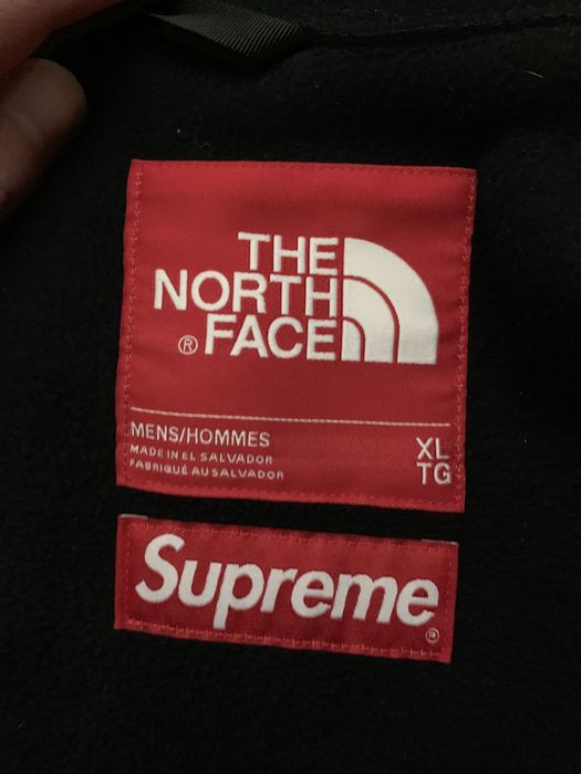 Supreme Supreme North Face Black Arc Logo Fleece Denali sz XL