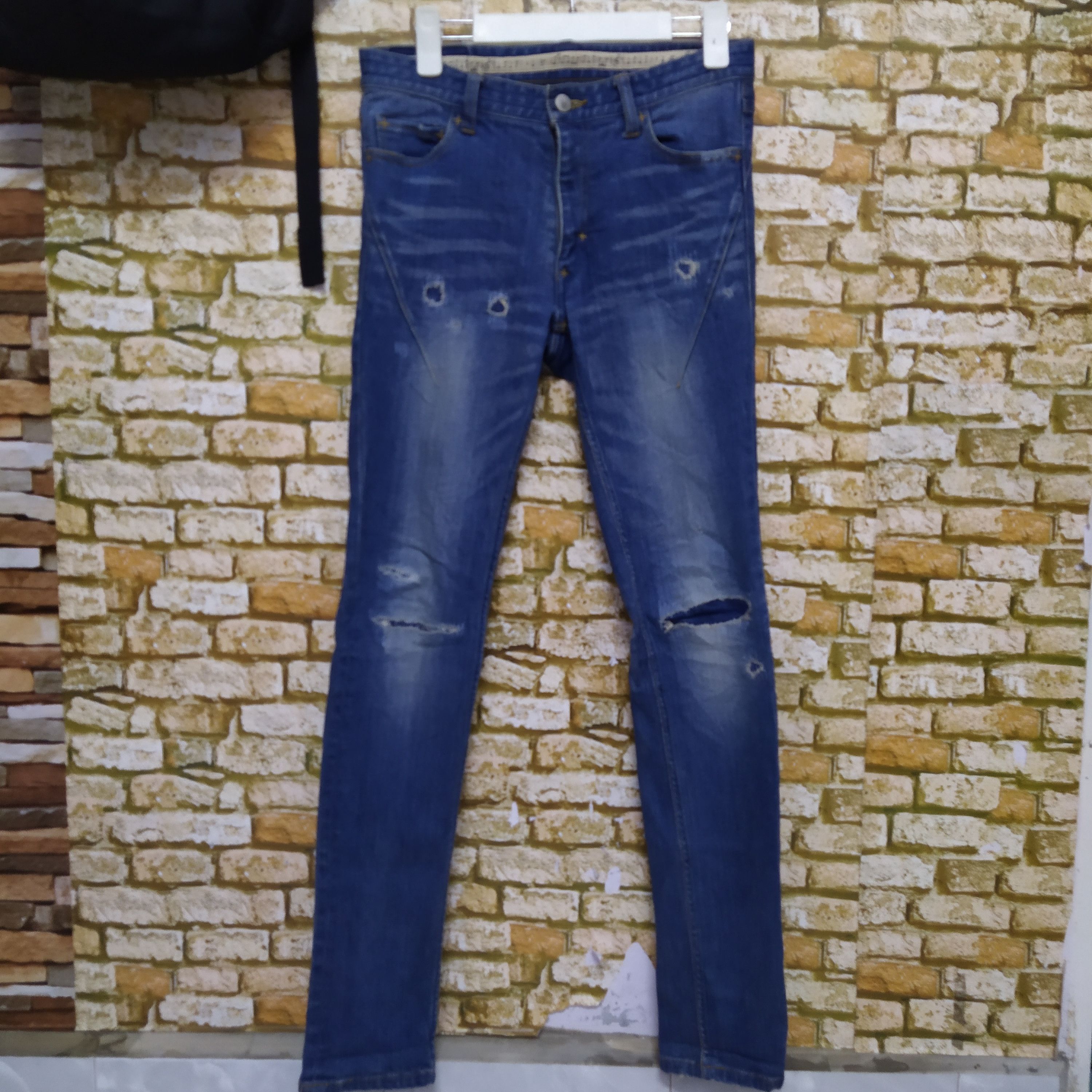 Number (N)ine NUMBER (N)INE STUDIOUS COLLABO DENIM SKINNY KURT (D123) W28 Size US 28 / EU 44 - 1 Thumbnail