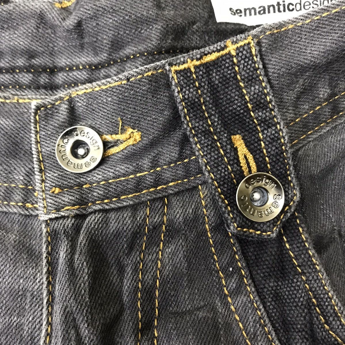 Japanese Brand Semantic Design Spiral Cut Flare Jeans Studded Size US 31 - 15 Thumbnail