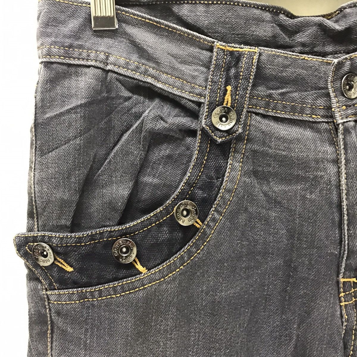 Japanese Brand Semantic Design Spiral Cut Flare Jeans Studded Size US 31 - 4 Thumbnail