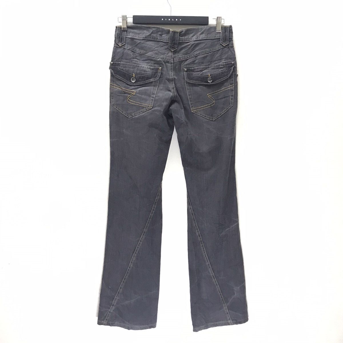 Japanese Brand Semantic Design Spiral Cut Flare Jeans Studded Size US 31 - 10 Thumbnail