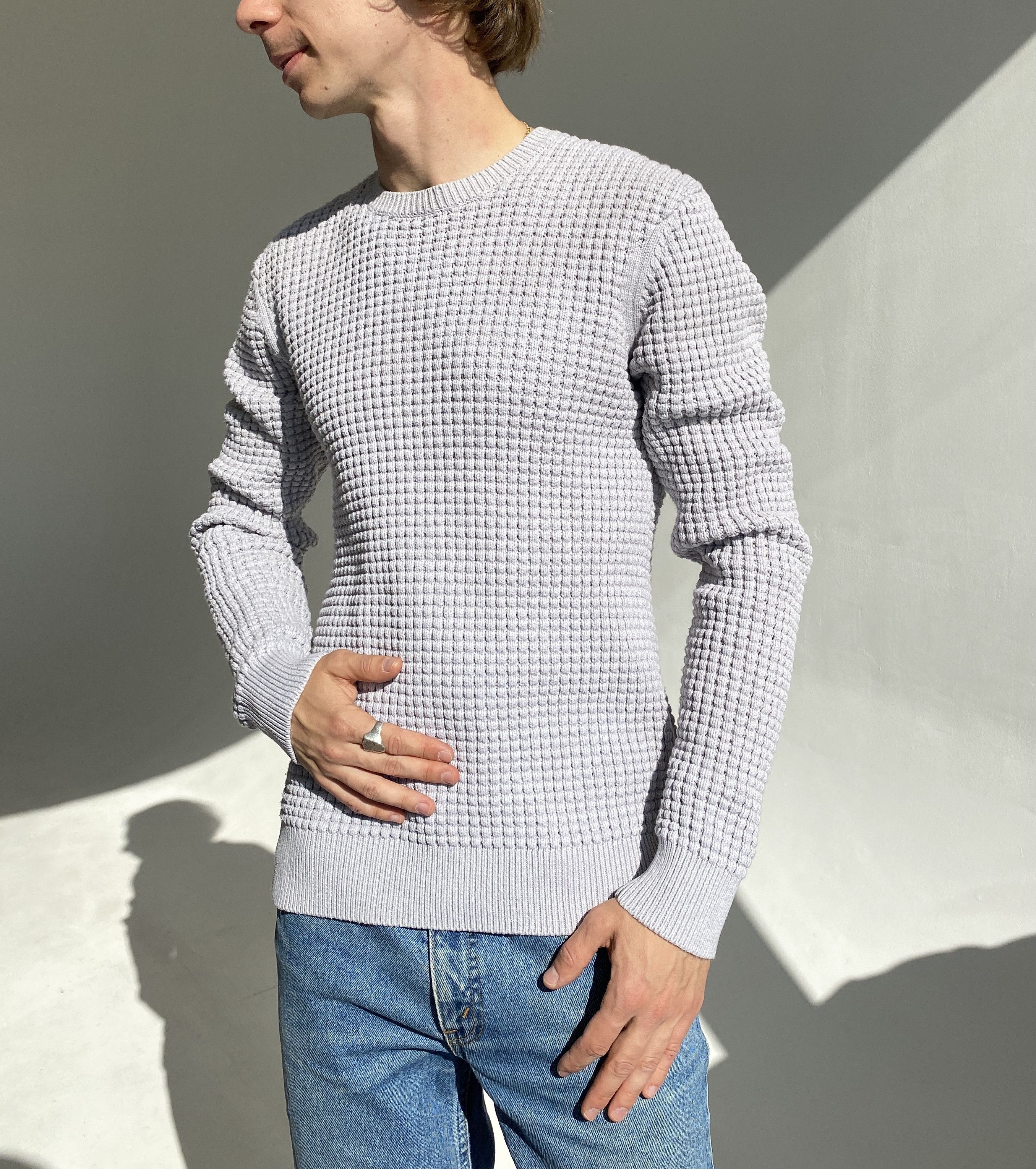 Allsaints All Saints Heavy Knit Sweater Gray Medium Size US M / EU 48-50 / 2 - 1 Thumbnail