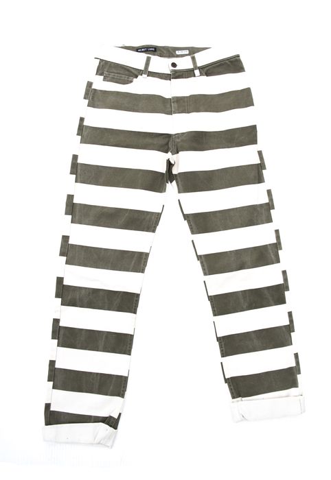 Helmut Lang 1996 Striped Prisoner Jeans pants Archive | Grailed