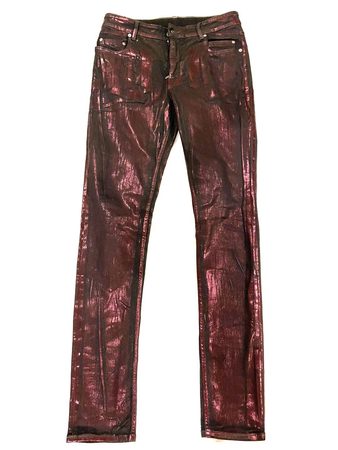 Wax coated denim red sales