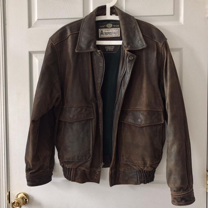 Aeropostale Vintage Leather Bomber type A-2 | Grailed