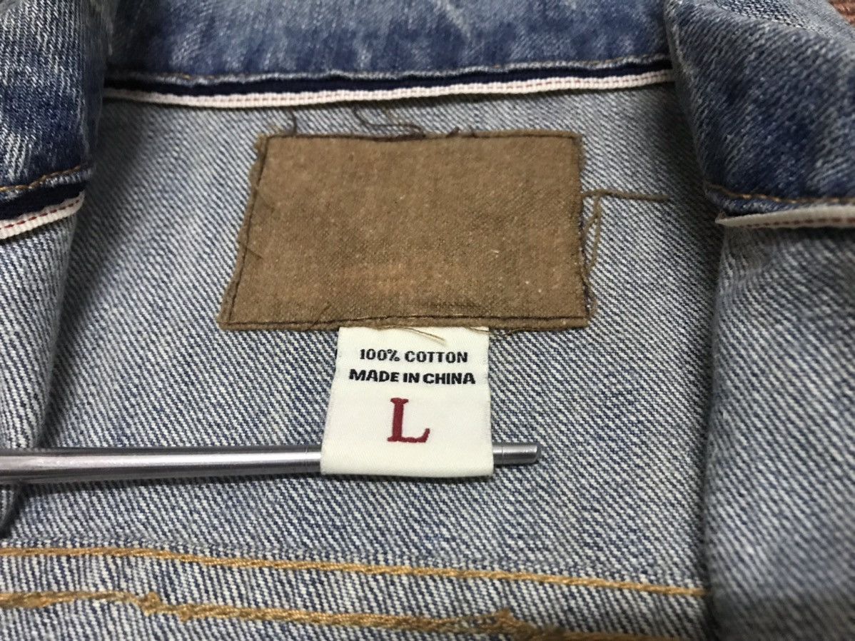 Designer × Japanese Brand EZRA FITCH SELVEDGE PAINTED DISTRESSED DENIM JACKET Size US L / EU 52-54 / 3 - 16 Thumbnail