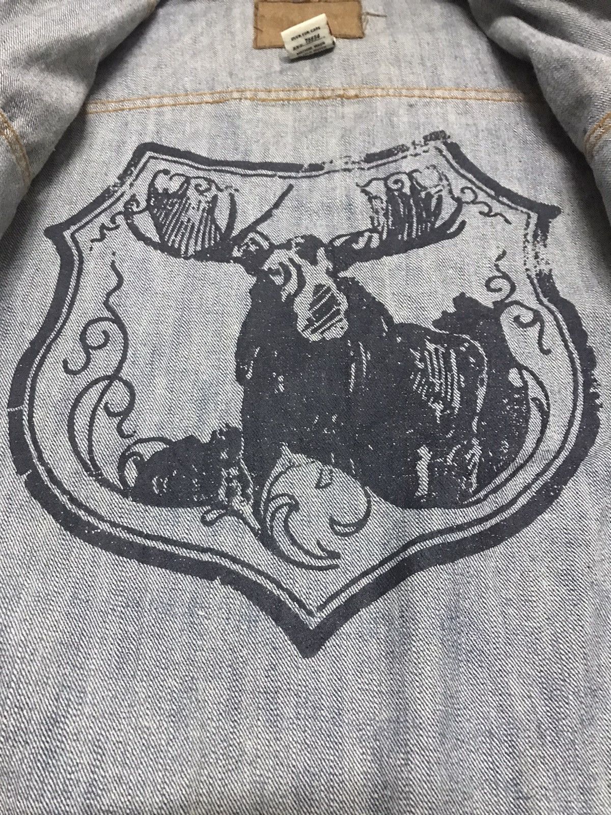 Designer × Japanese Brand EZRA FITCH SELVEDGE PAINTED DISTRESSED DENIM JACKET Size US L / EU 52-54 / 3 - 13 Thumbnail