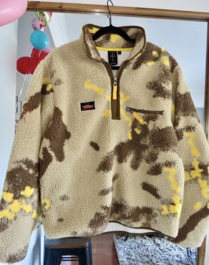 Travis Scott Cactus Jack Logo Cactus Trails Sherpa Half Zip Pullover Grailed