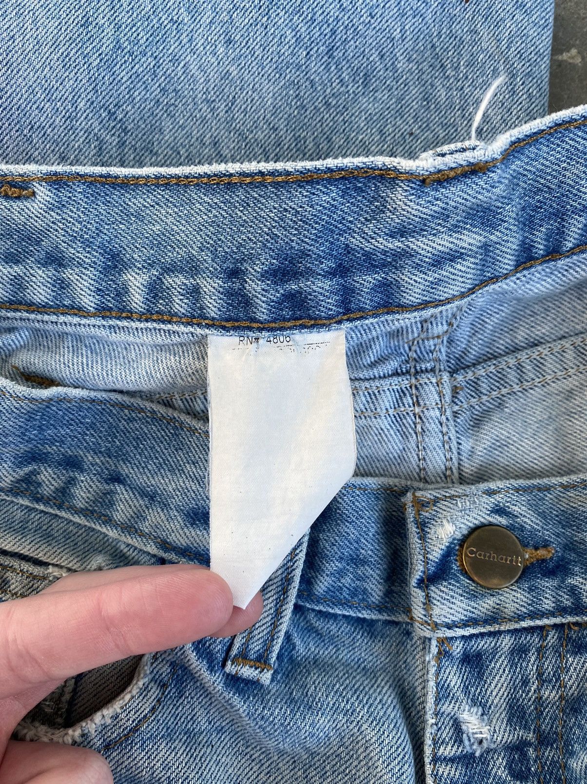 Carhartt Carhartt Distressed + Worn Denim Jeans Sz. 36 Patch Paint Size US 36 / EU 52 - 7 Thumbnail