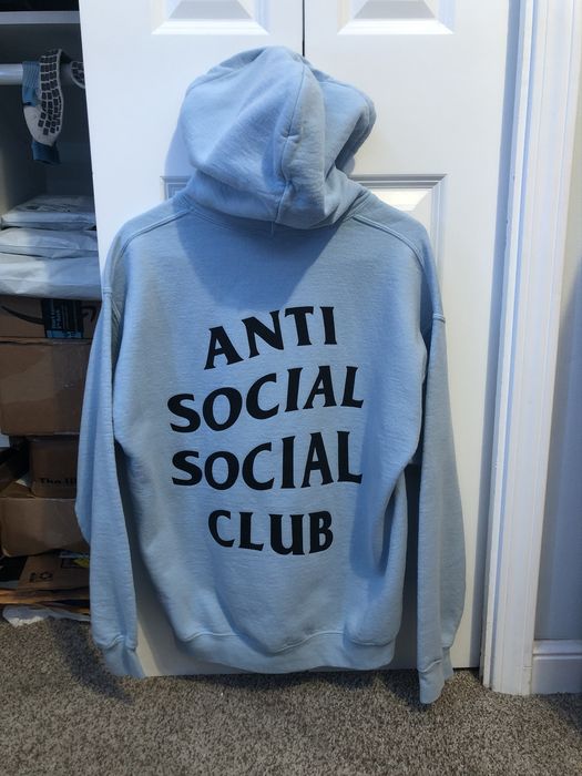 Anti Social Social Club RARE ASSC Baby Blue Hoodie Grailed