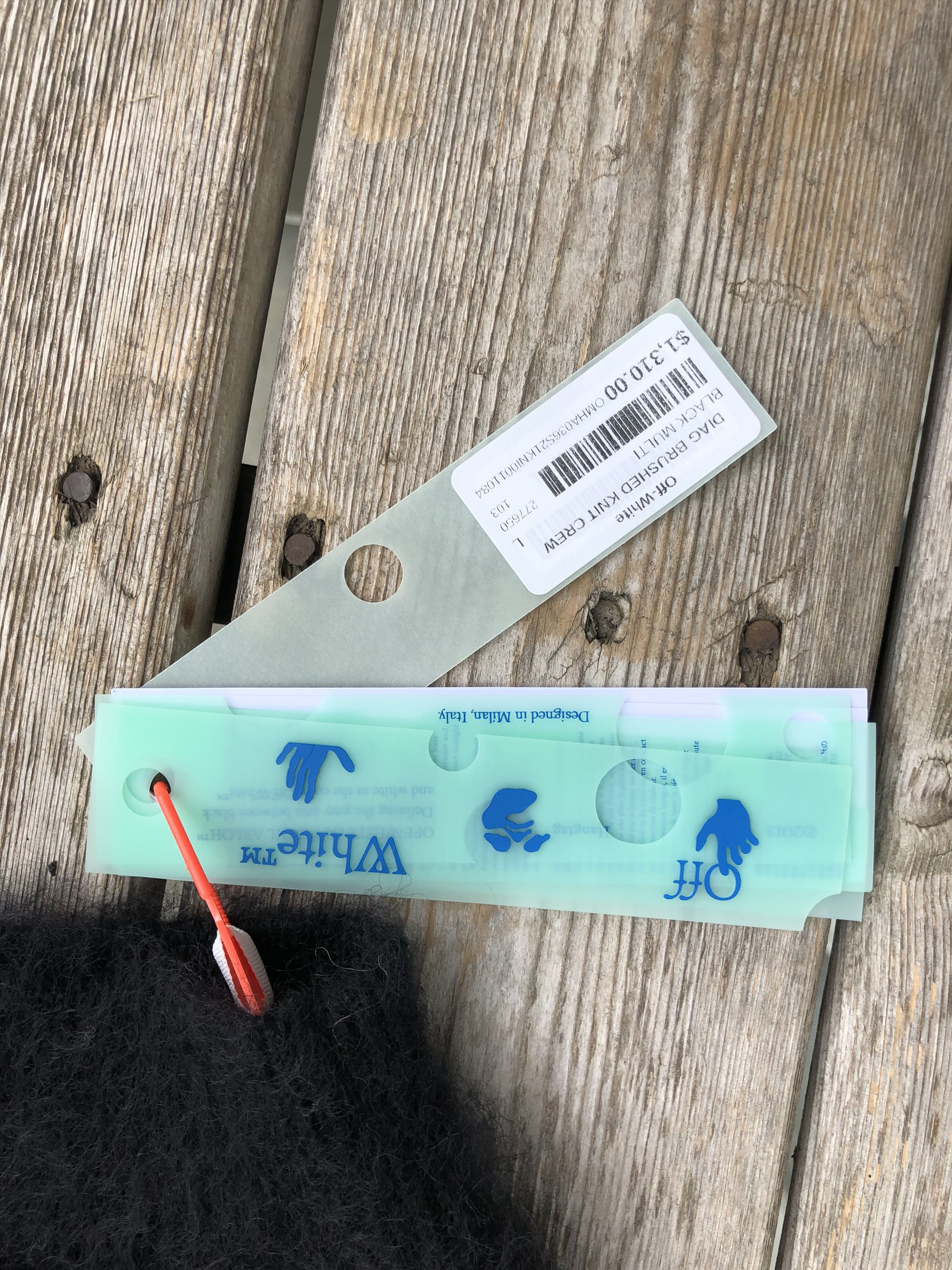 Off-White Off White Brushed Diag Arrows Mohair Sweater Size US L / EU 52-54 / 3 - 6 Thumbnail