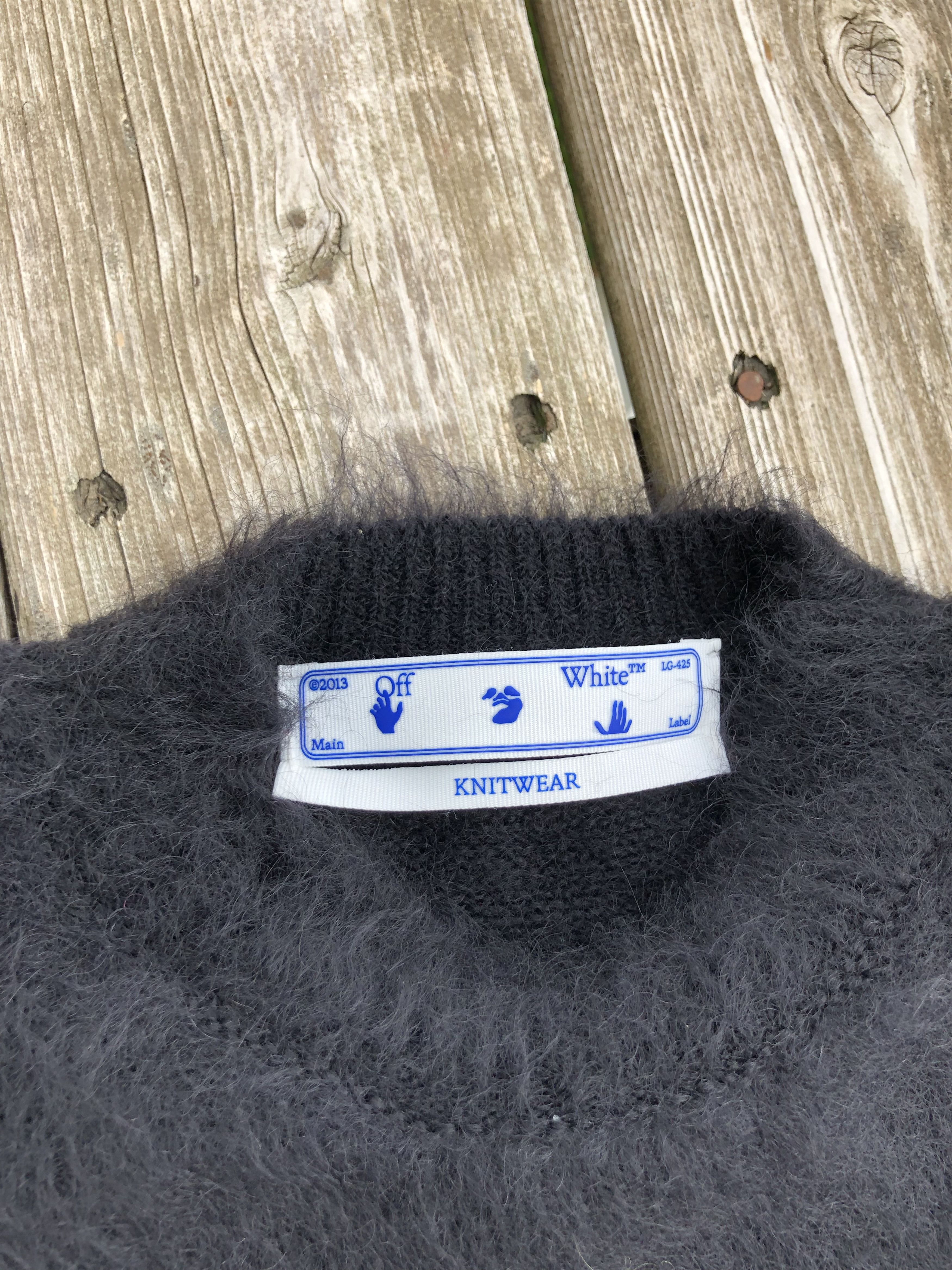 Off-White Off White Brushed Diag Arrows Mohair Sweater Size US L / EU 52-54 / 3 - 5 Thumbnail