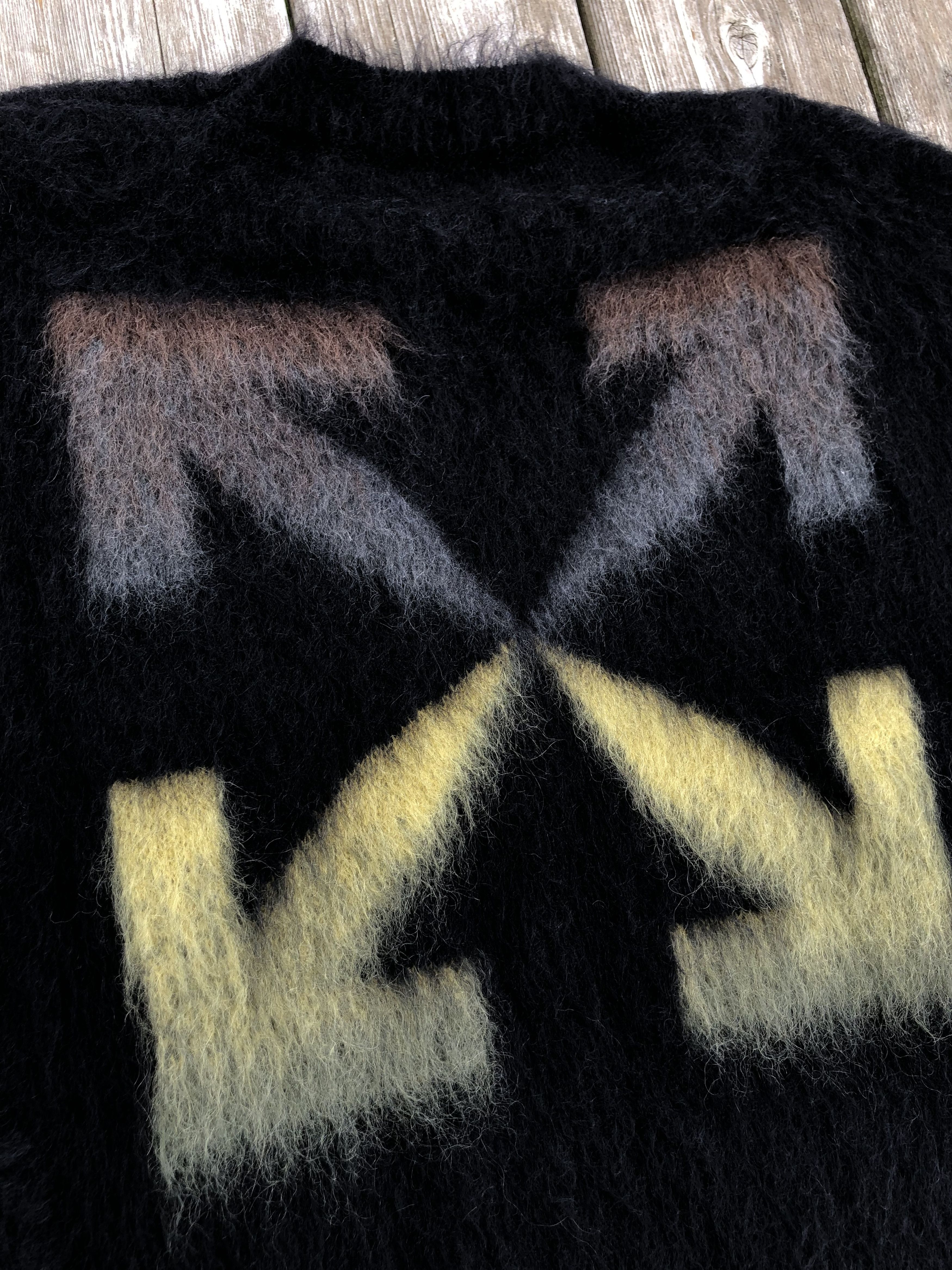 Off-White Off White Brushed Diag Arrows Mohair Sweater Size US L / EU 52-54 / 3 - 2 Thumbnail
