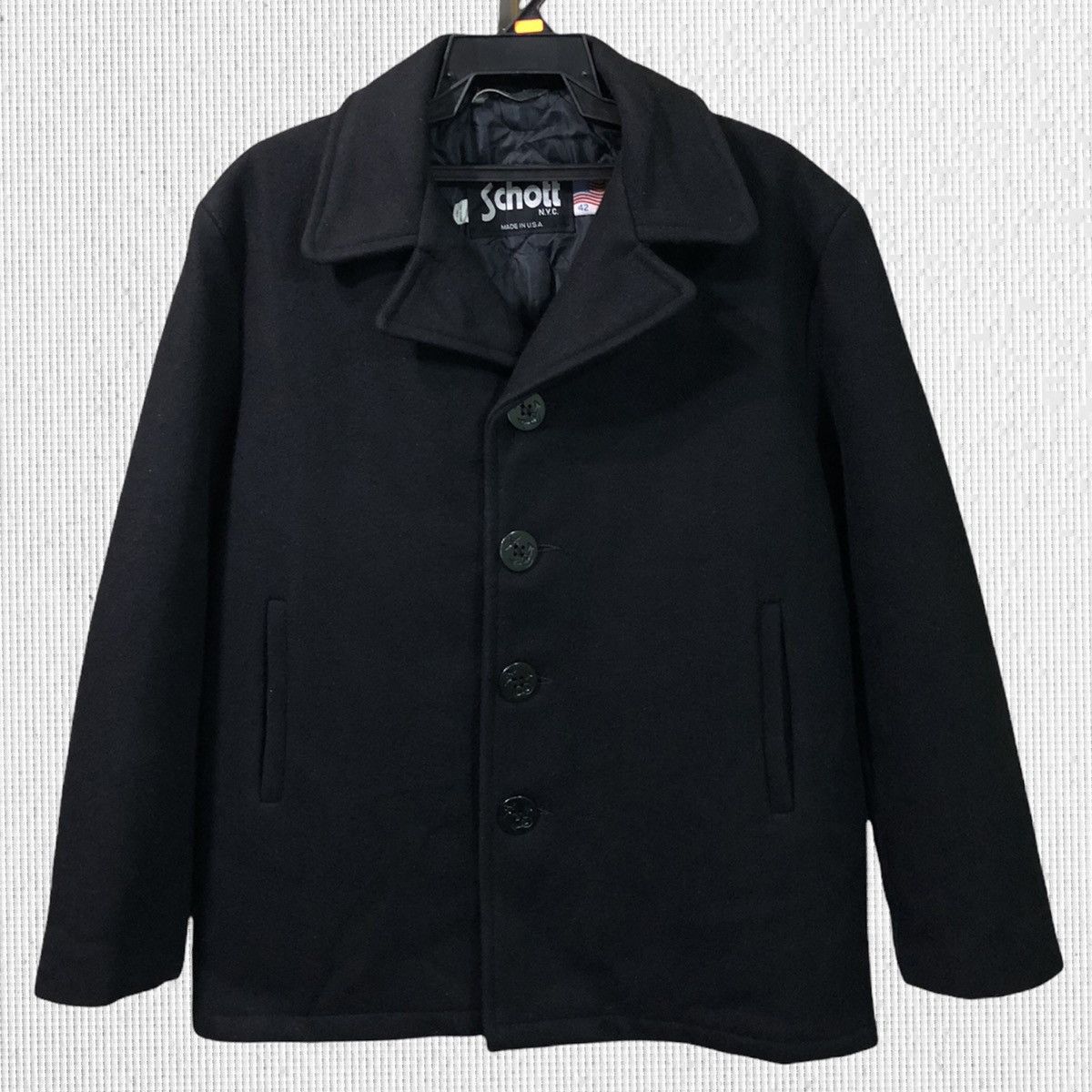 Schott × Vintage Vintage Schott Button Up Wool Jacket Size US L / EU 52-54 / 3 - 1 Thumbnail