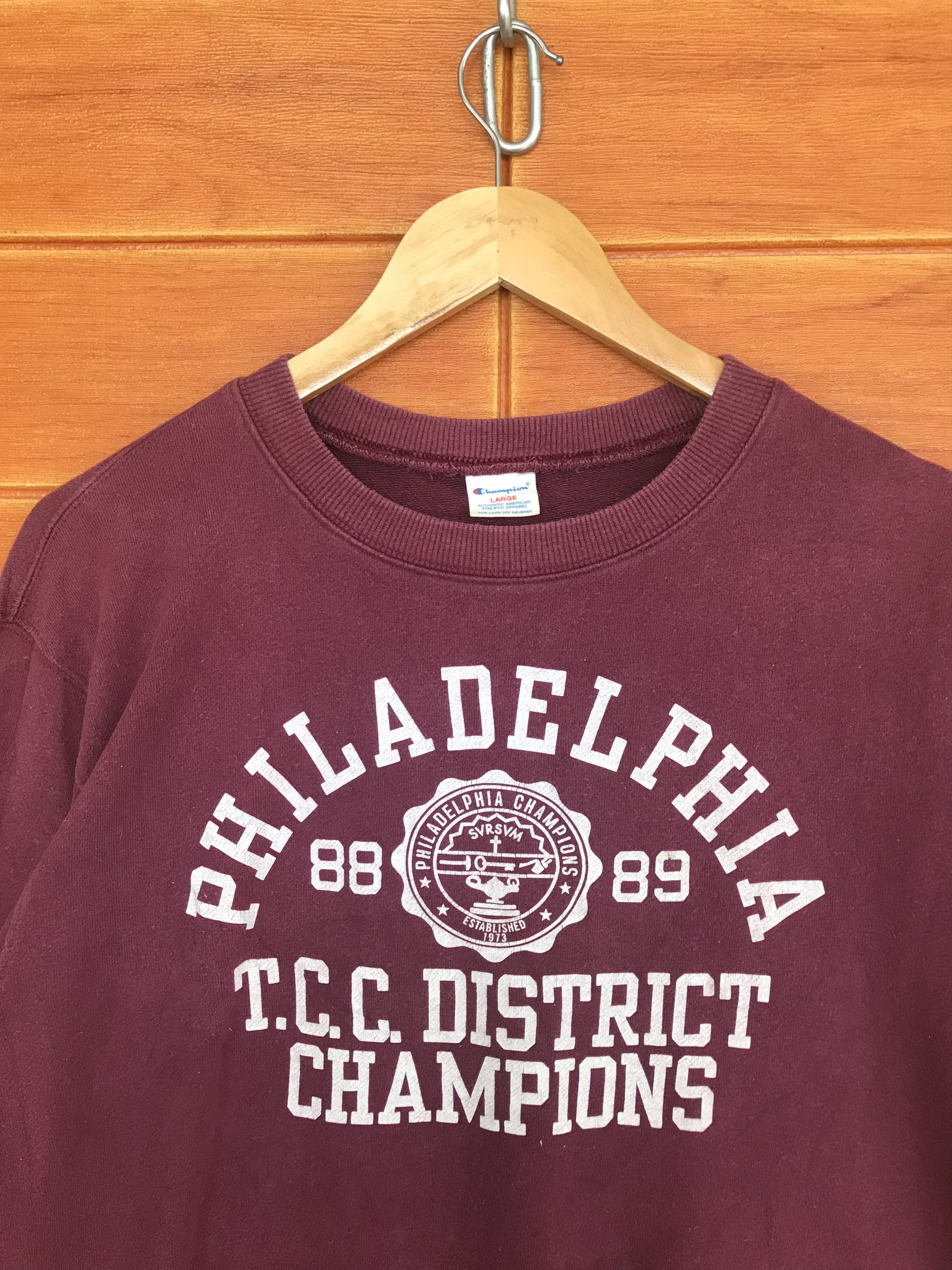 Champion vtg Champion Philadelphia Tcc District Champion Sweatshirt Size US L / EU 52-54 / 3 - 2 Thumbnail