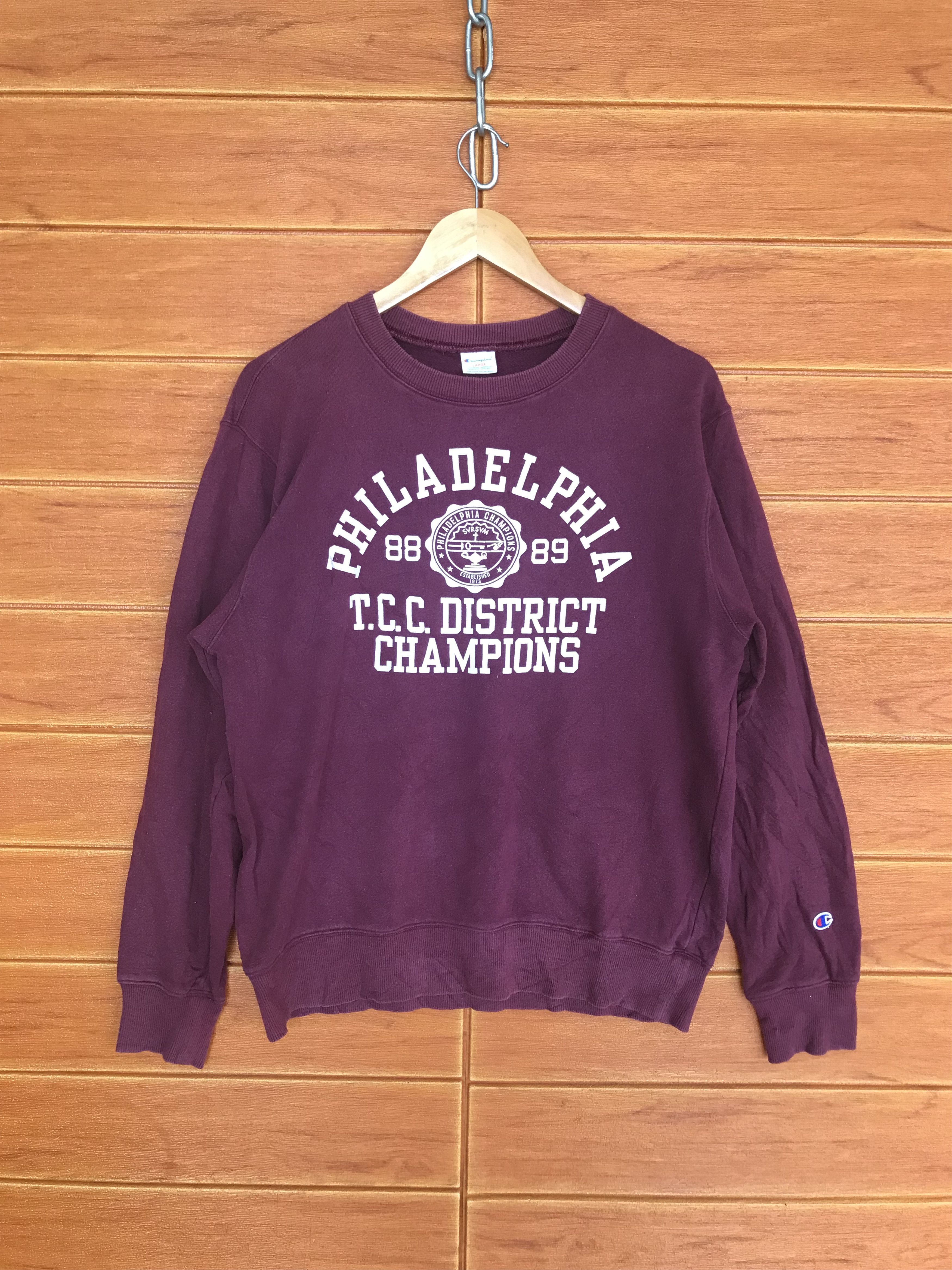 Champion vtg Champion Philadelphia Tcc District Champion Sweatshirt Size US L / EU 52-54 / 3 - 1 Thumbnail