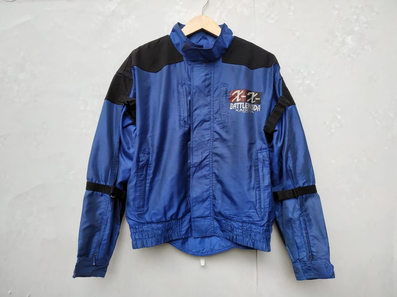 image of Fit M To L, Vintage Kadoya Racing Jacket in Black Blue, Men's (Size Large)