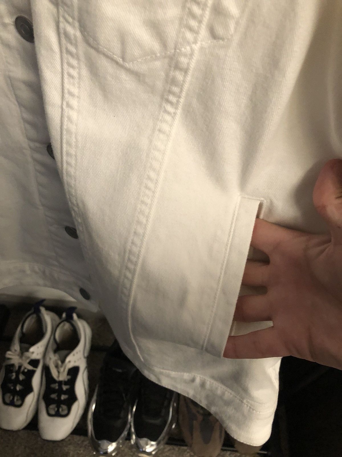 1017 ALYX 9SM × Alyx × Matthew Williamson 1017 Alyx 9sm S19 White Denim Jacket M/L Size US L / EU 52-54 / 3 - 8 Thumbnail