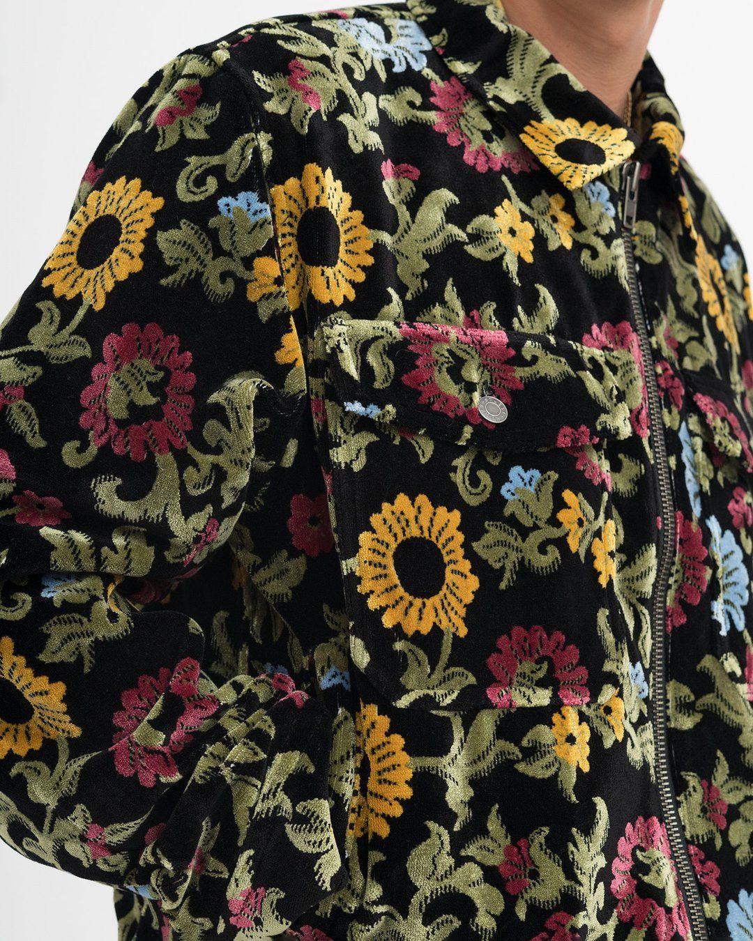 STUSSY FLORAL JACQUARD ジャケット STUSSY - stussy FLORAL JACQUARD GARAGE JACKET XLの通販 by as