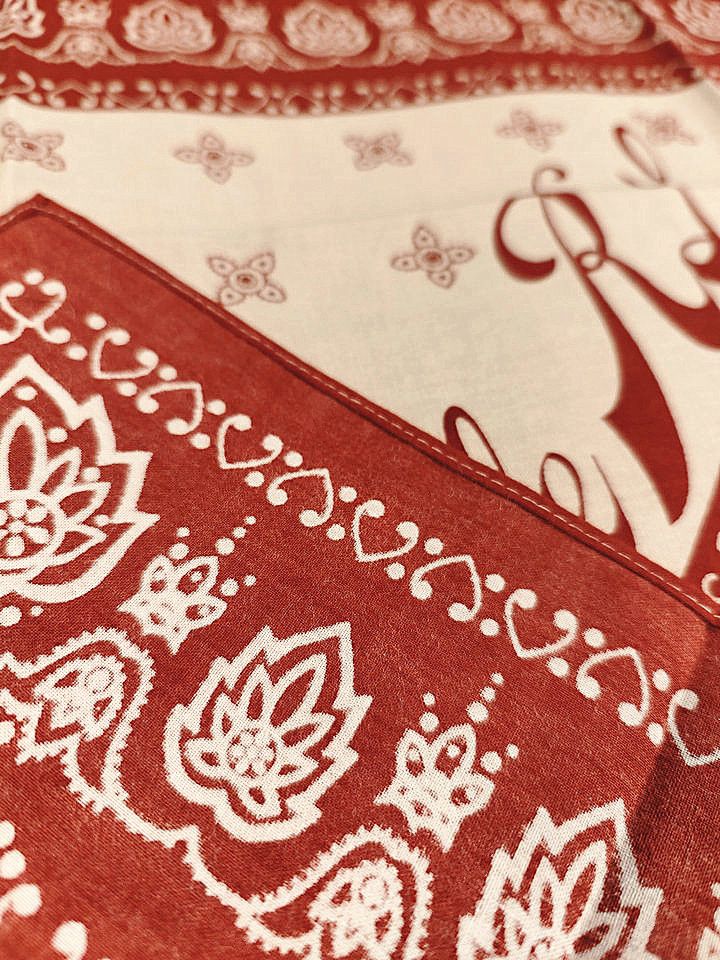 RRL Ralph Lauren Dead Stock Jeans Printed Bandana Scarf handkerchief Unisex Size ONE SIZE - 9 Thumbnail