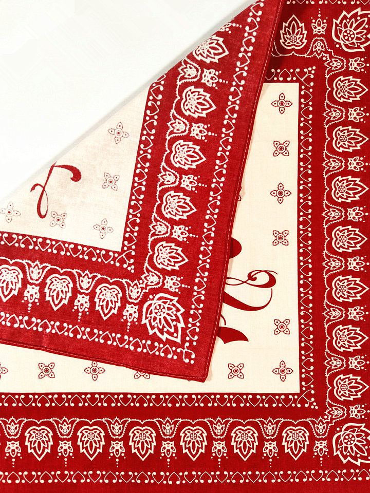 RRL Ralph Lauren Dead Stock Jeans Printed Bandana Scarf handkerchief Unisex Size ONE SIZE - 17 Thumbnail