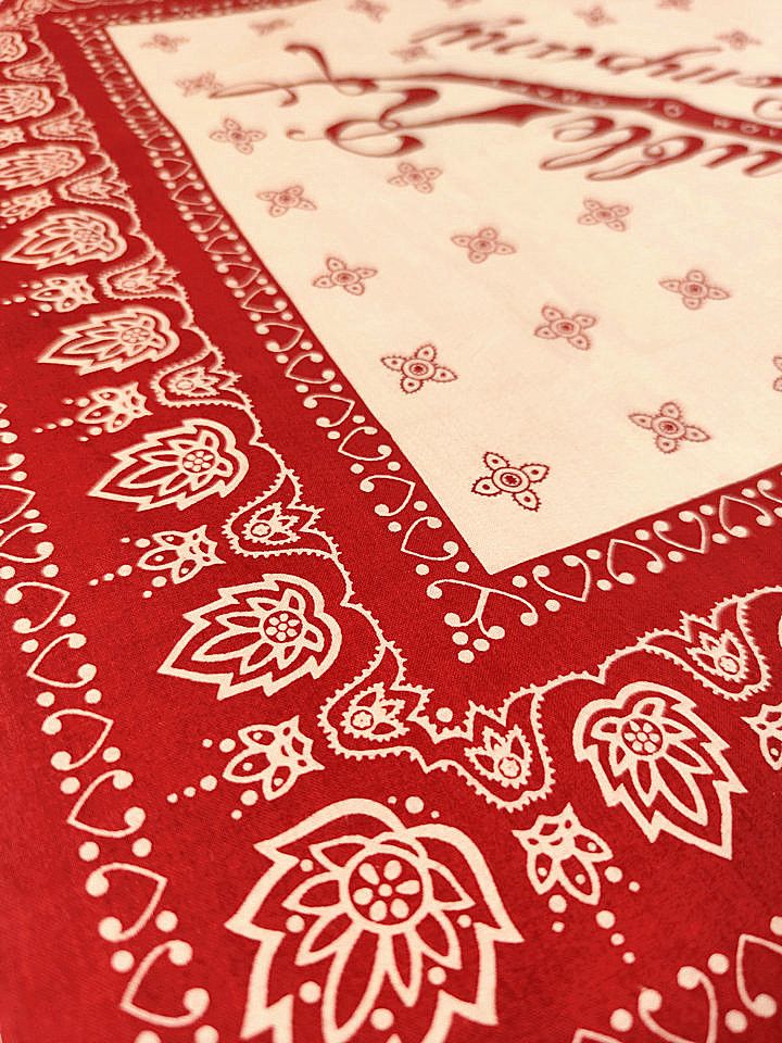 RRL Ralph Lauren Dead Stock Jeans Printed Bandana Scarf handkerchief Unisex Size ONE SIZE - 6 Thumbnail