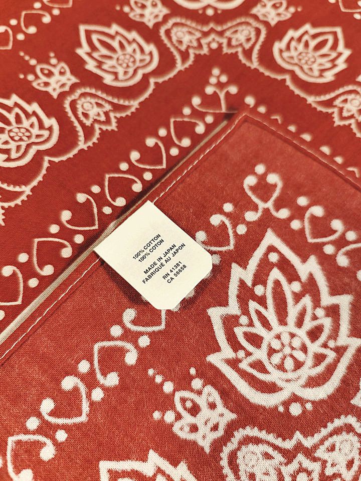 RRL Ralph Lauren Dead Stock Jeans Printed Bandana Scarf handkerchief Unisex Size ONE SIZE - 13 Thumbnail