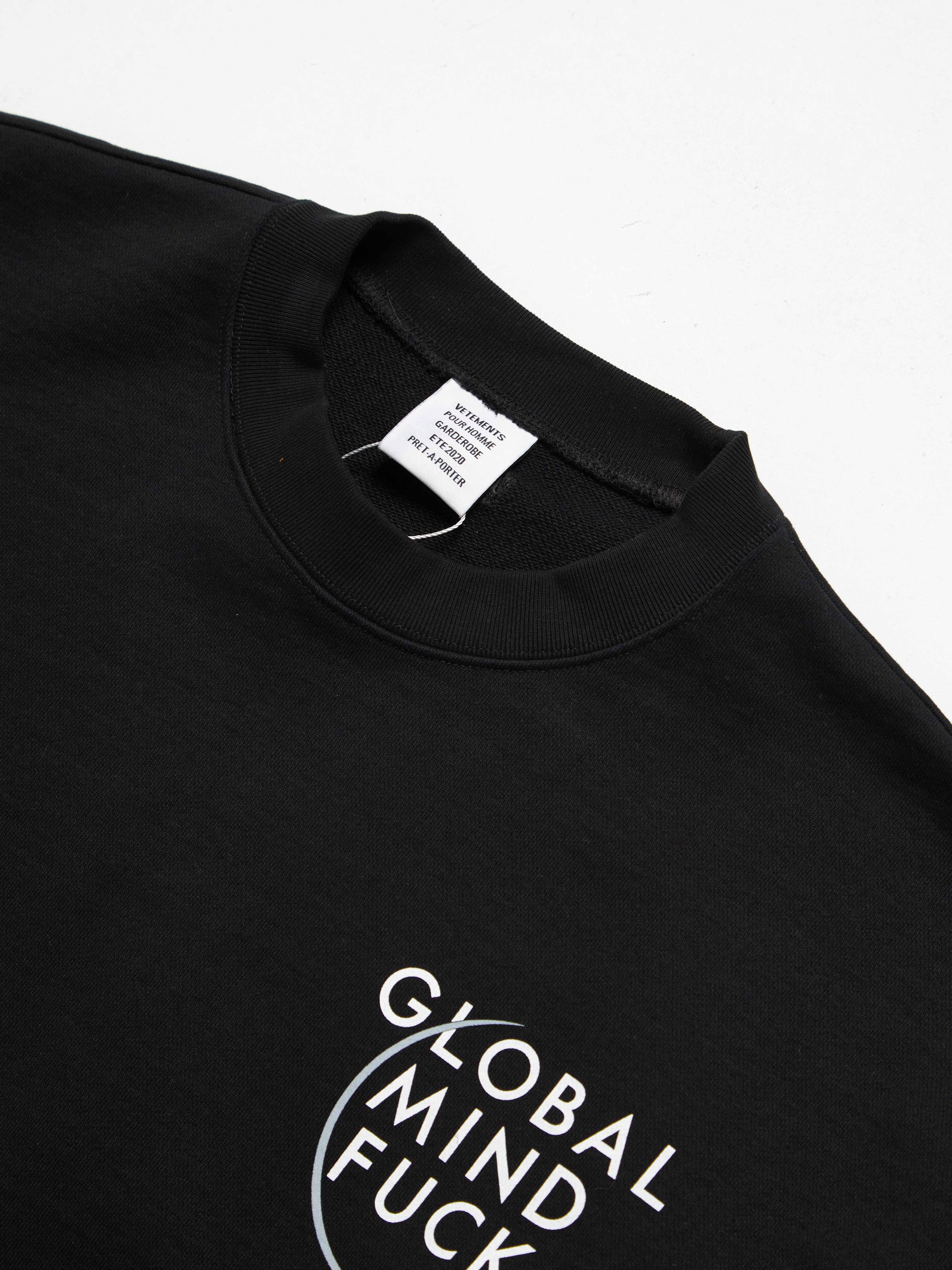 Vetements Global Mind Fuck Black Cotton Sweatshirt *FREE SHIPPING* Size US L / EU 52-54 / 3 - 3 Thumbnail
