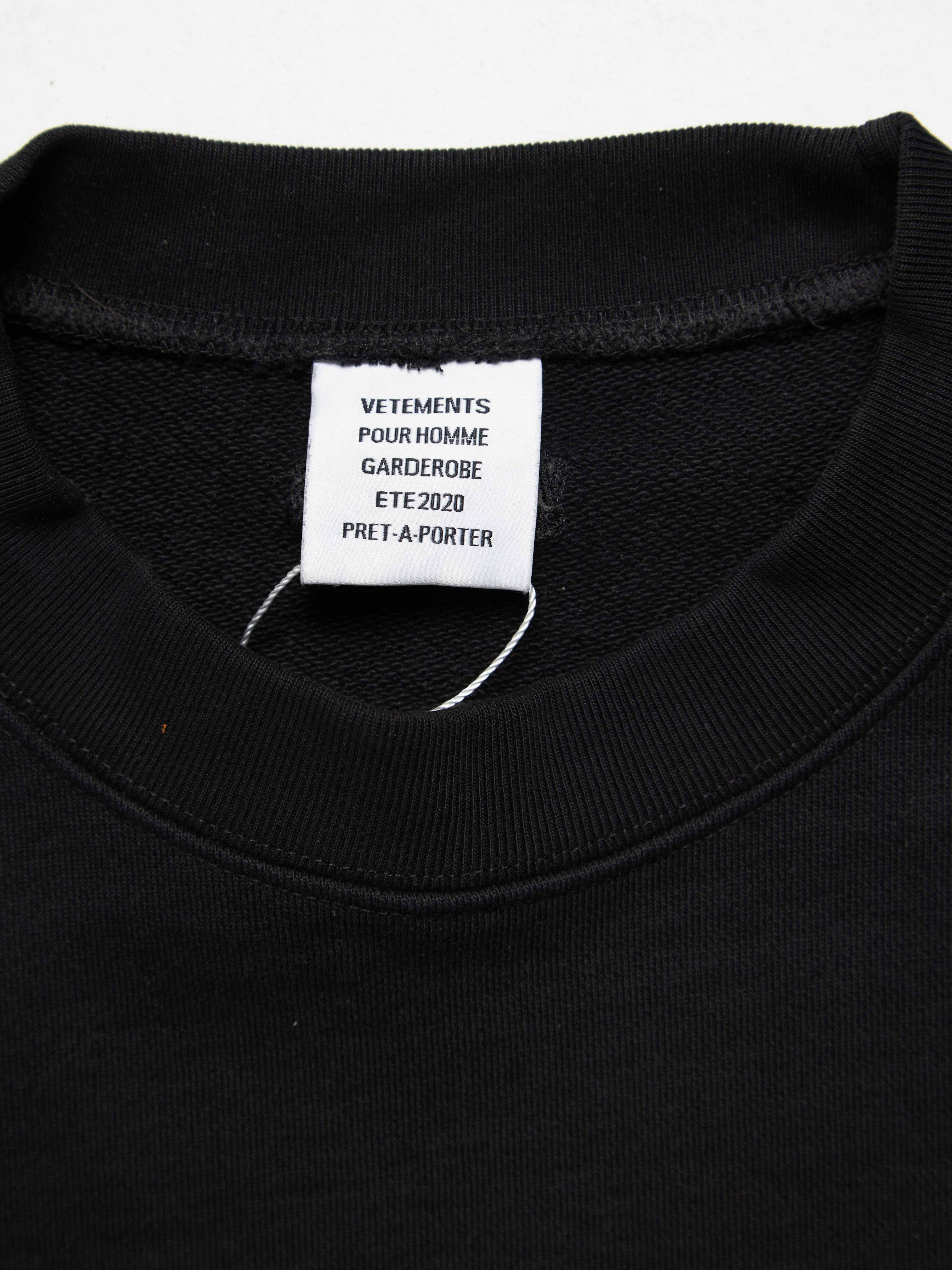 Vetements Global Mind Fuck Black Cotton Sweatshirt *FREE SHIPPING* Size US L / EU 52-54 / 3 - 4 Thumbnail